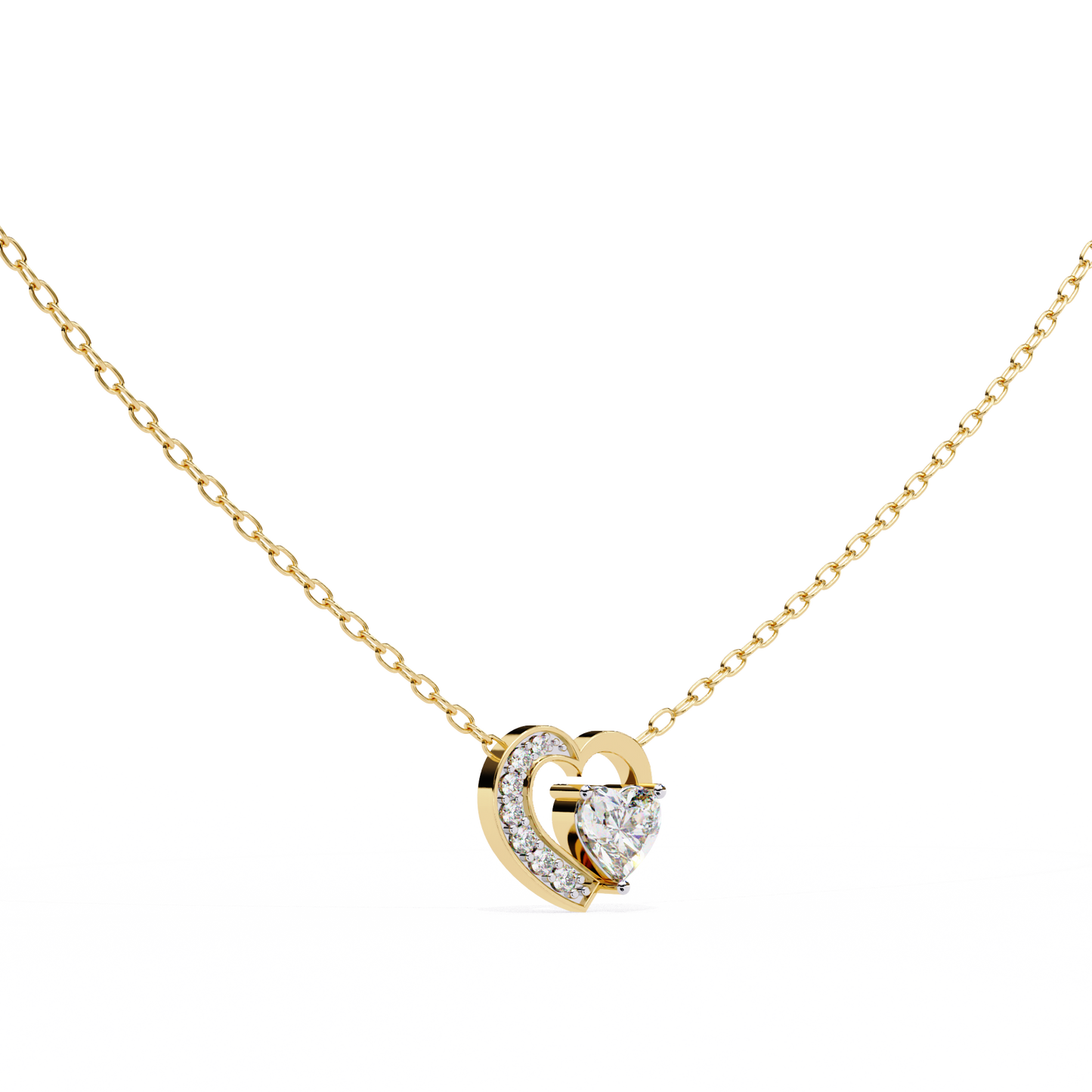 Heart Shape Diamond Love Pendant