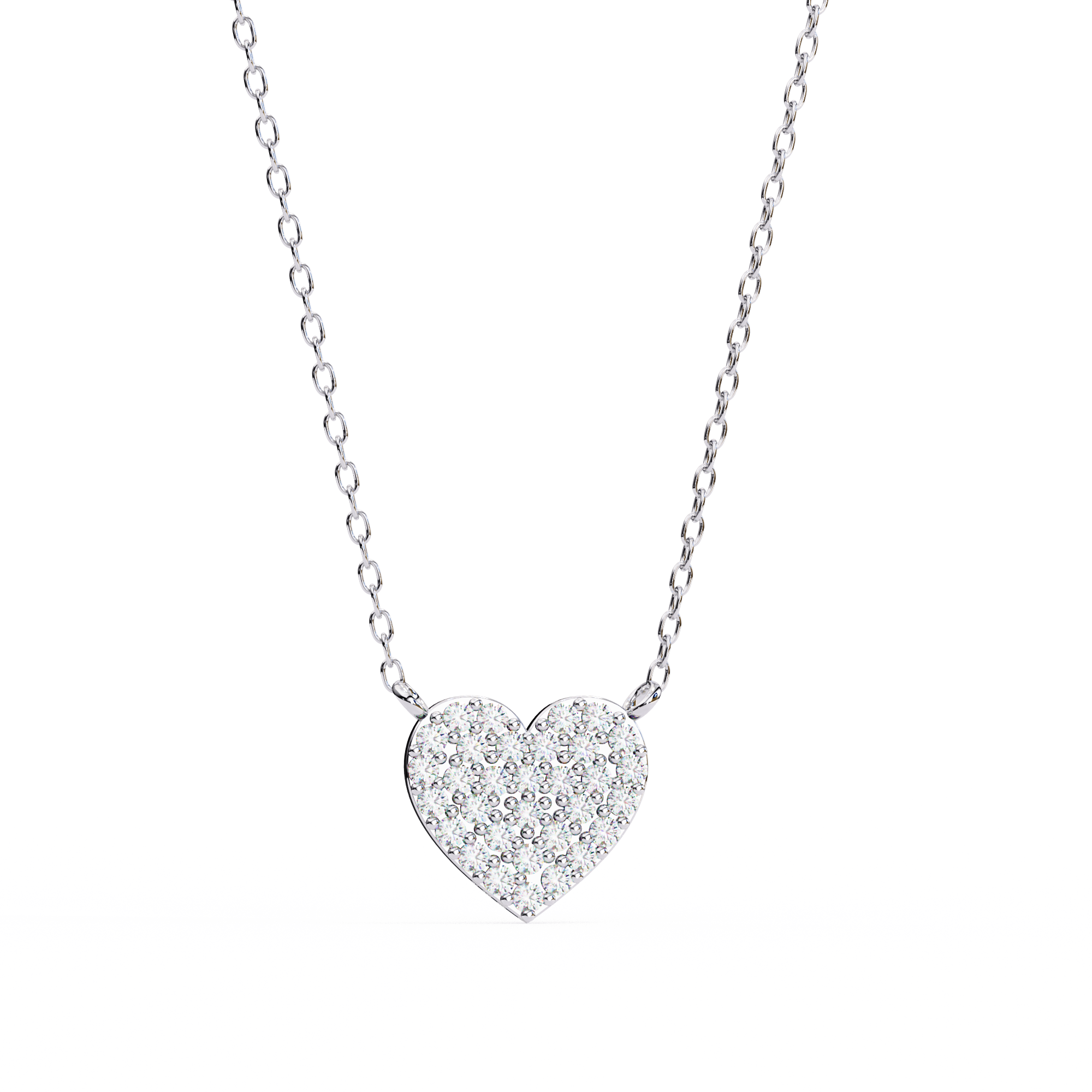 Cluster Art In Heart Shape Pendant