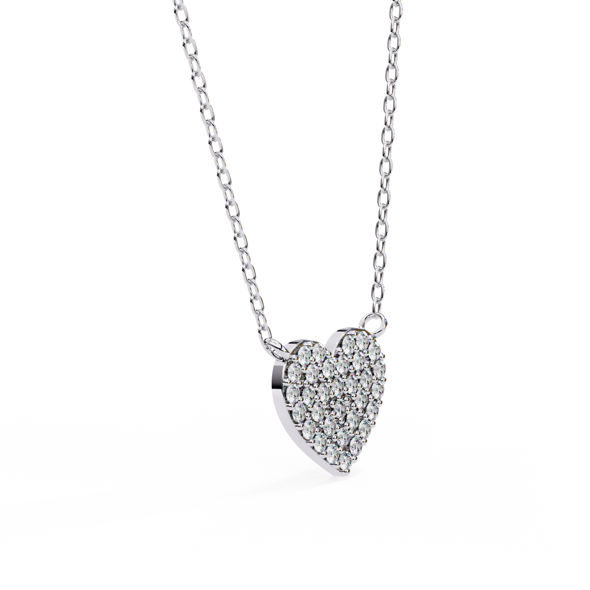 Cluster Art In Heart Shape Pendant