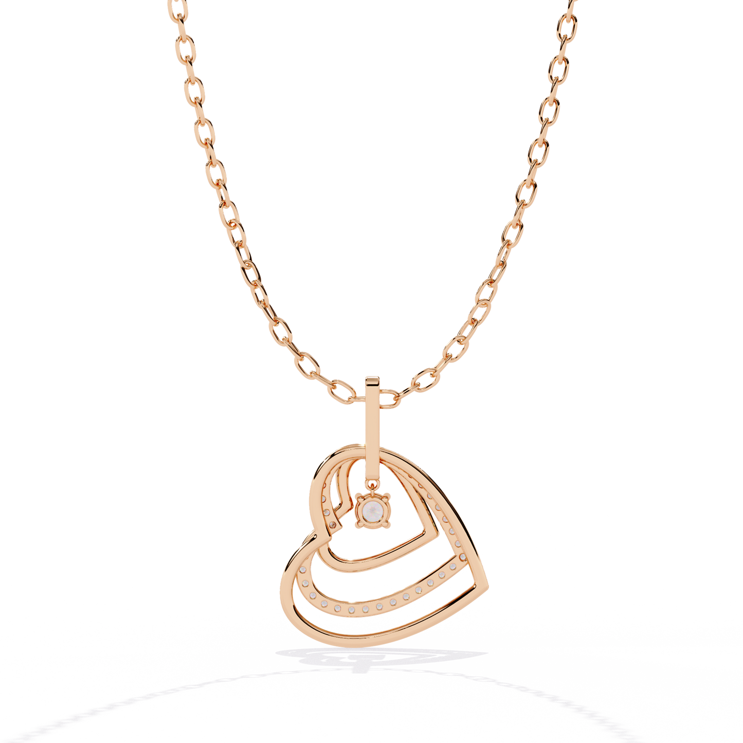 Three Heart Necklace