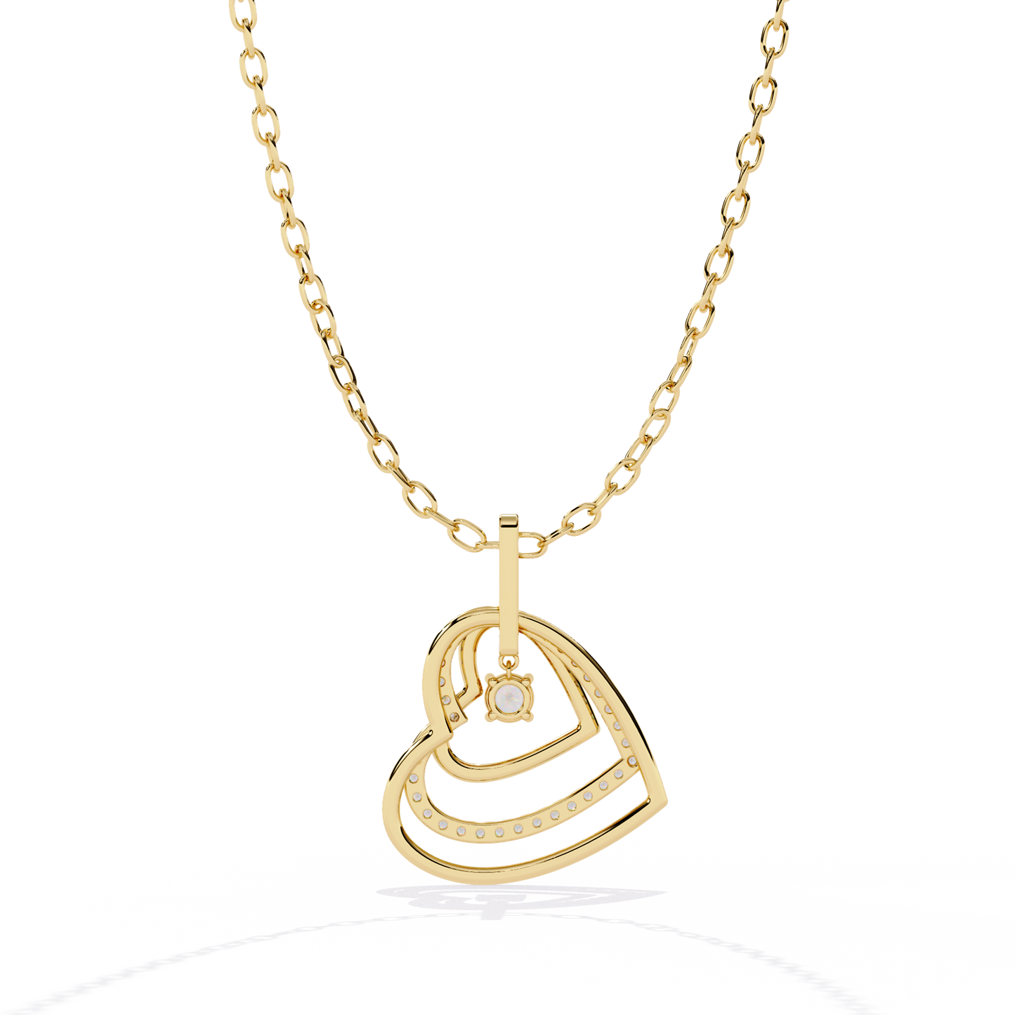 Three Heart Necklace
