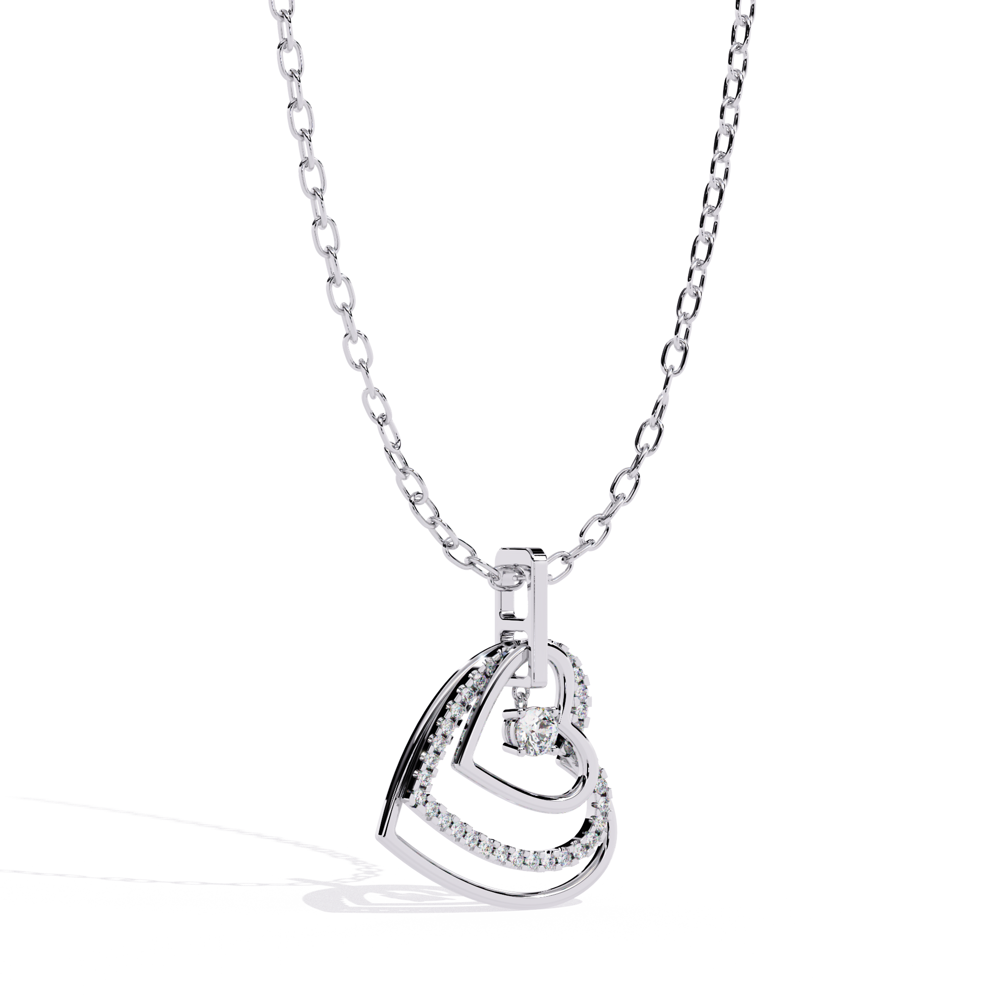 Three Heart Necklace