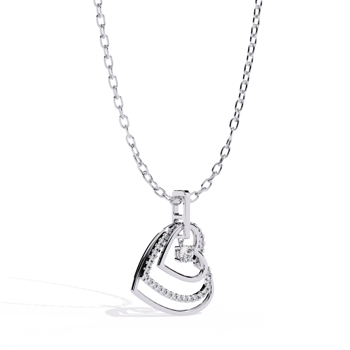 Three Heart Necklace