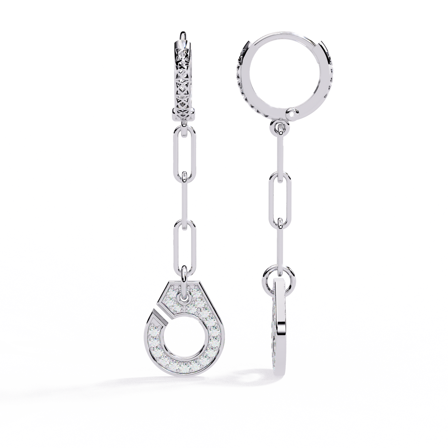 Cufflink Design Drop Earrings