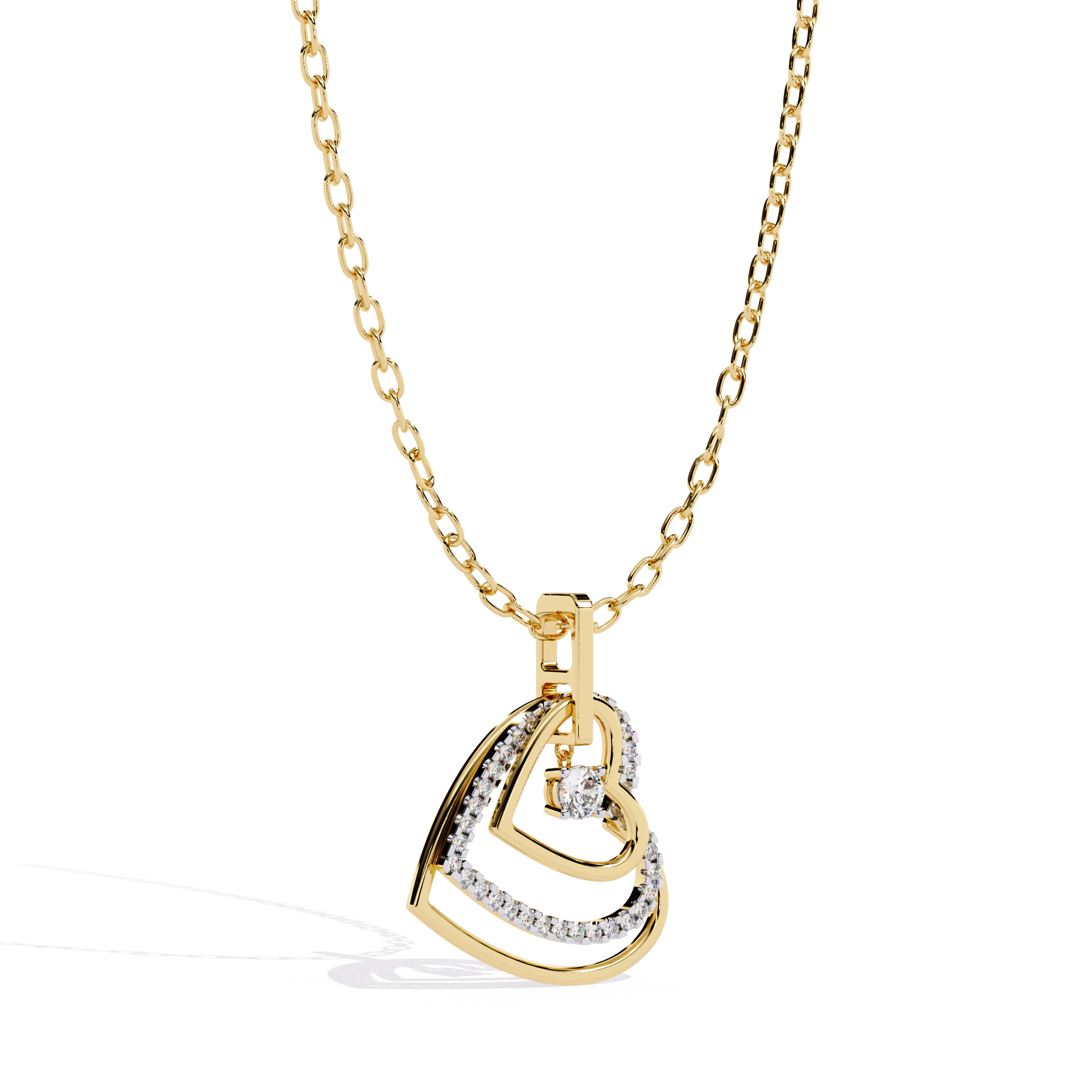 Three Heart Necklace