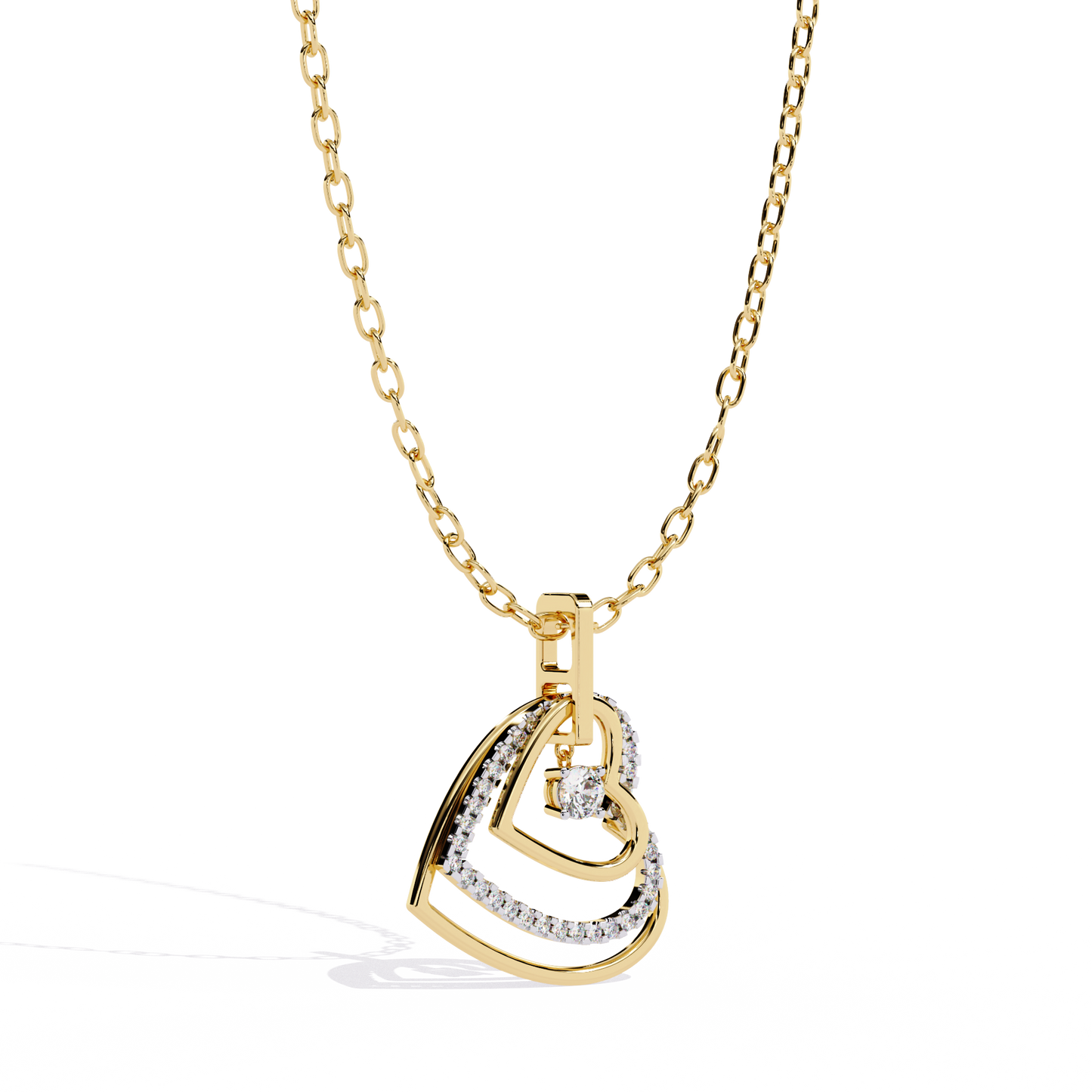 Three Heart Necklace