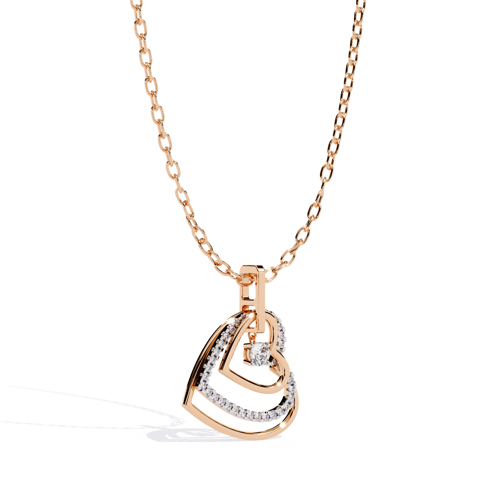 Three Heart Necklace