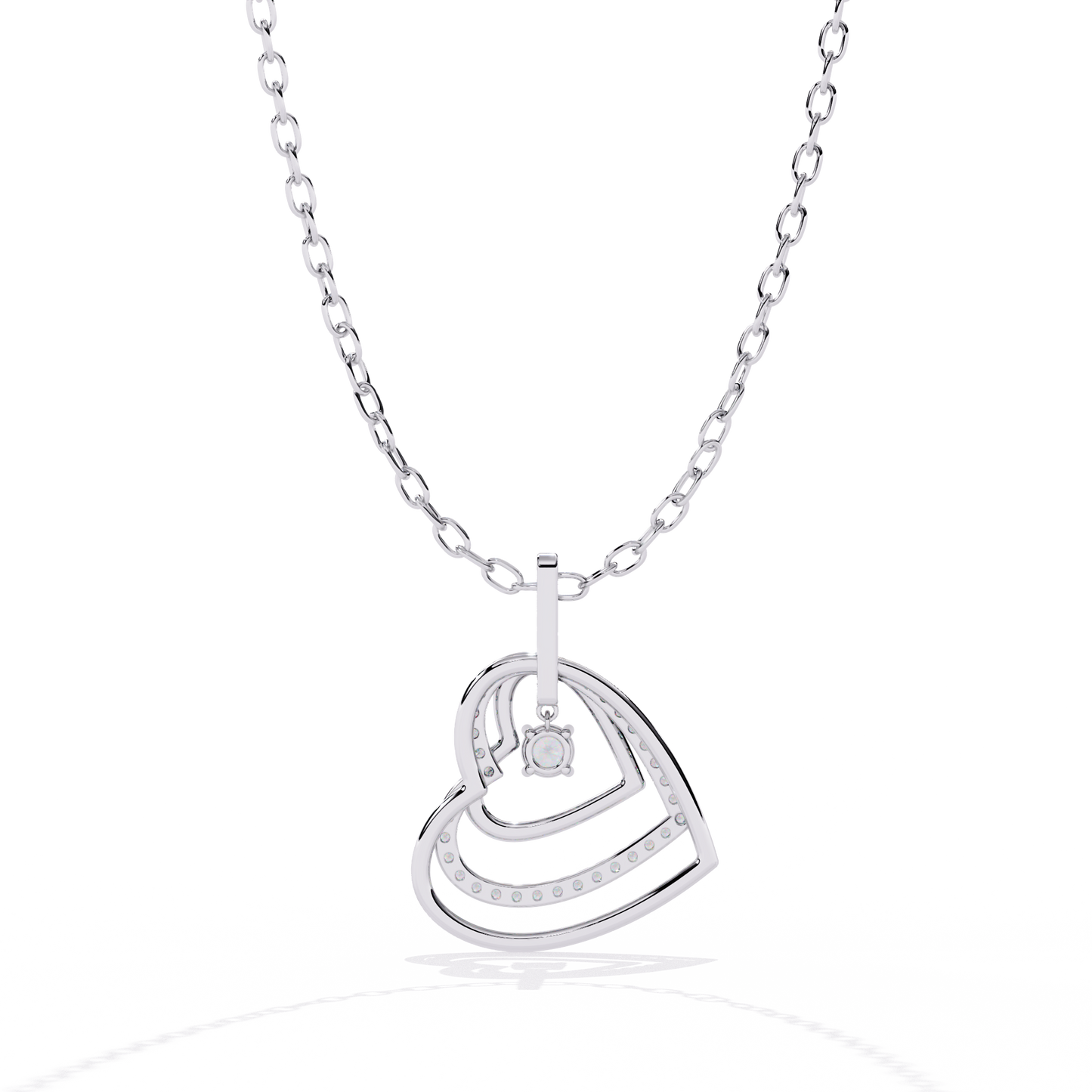 Three Heart Necklace