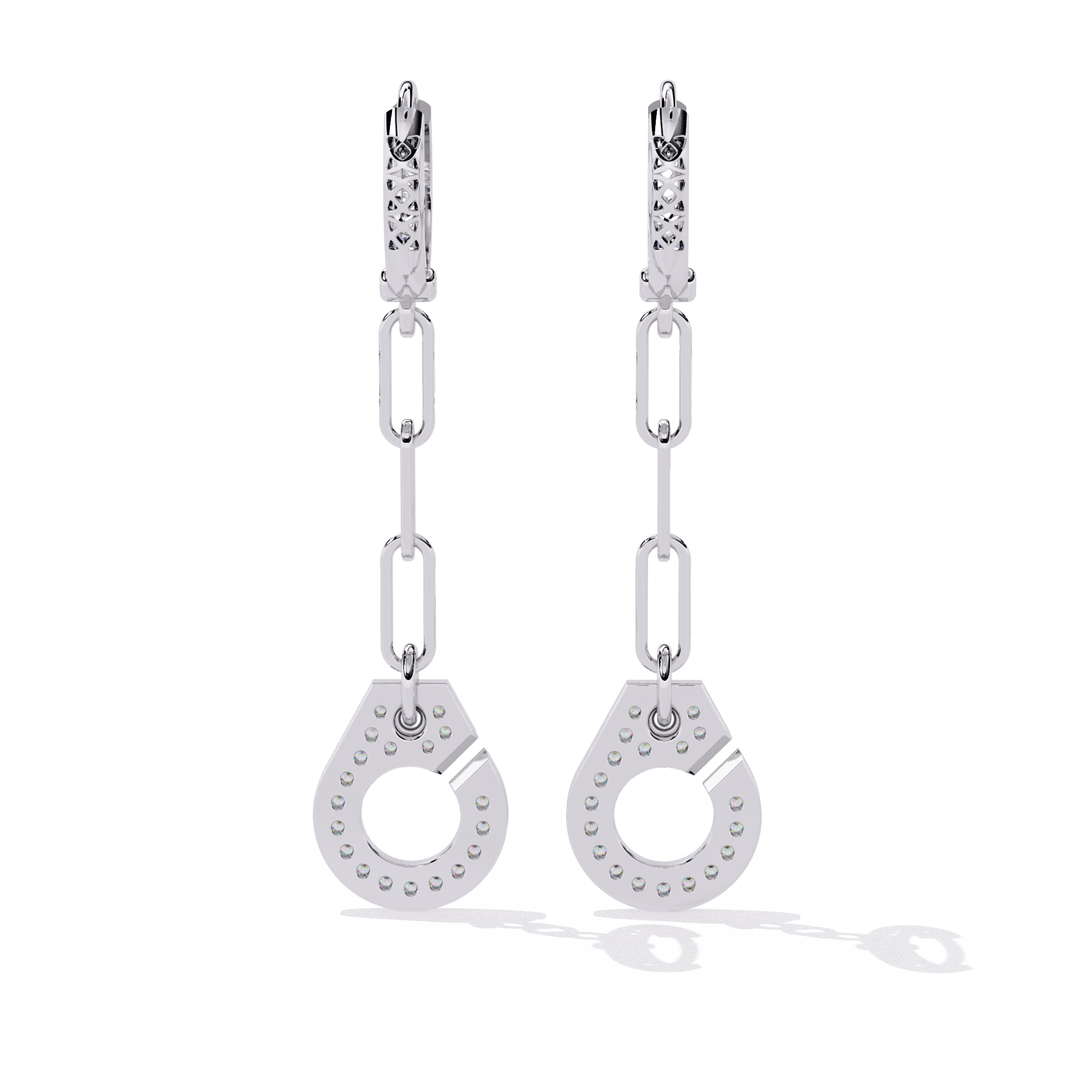 Cufflink Design Drop Earrings