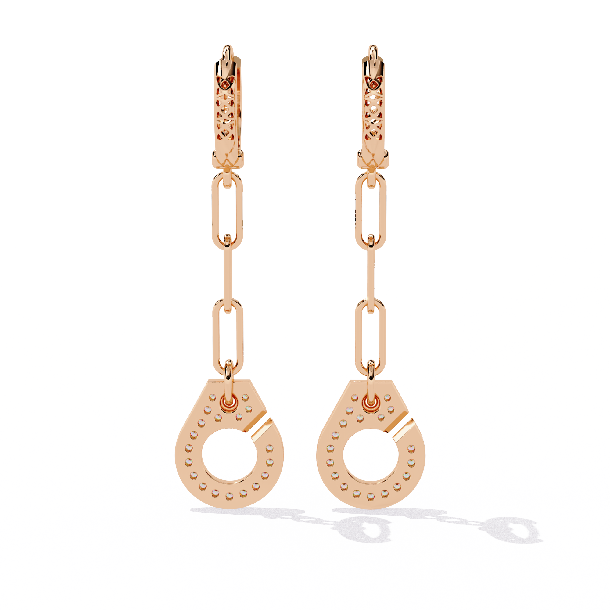 Cufflink Design Drop Earrings