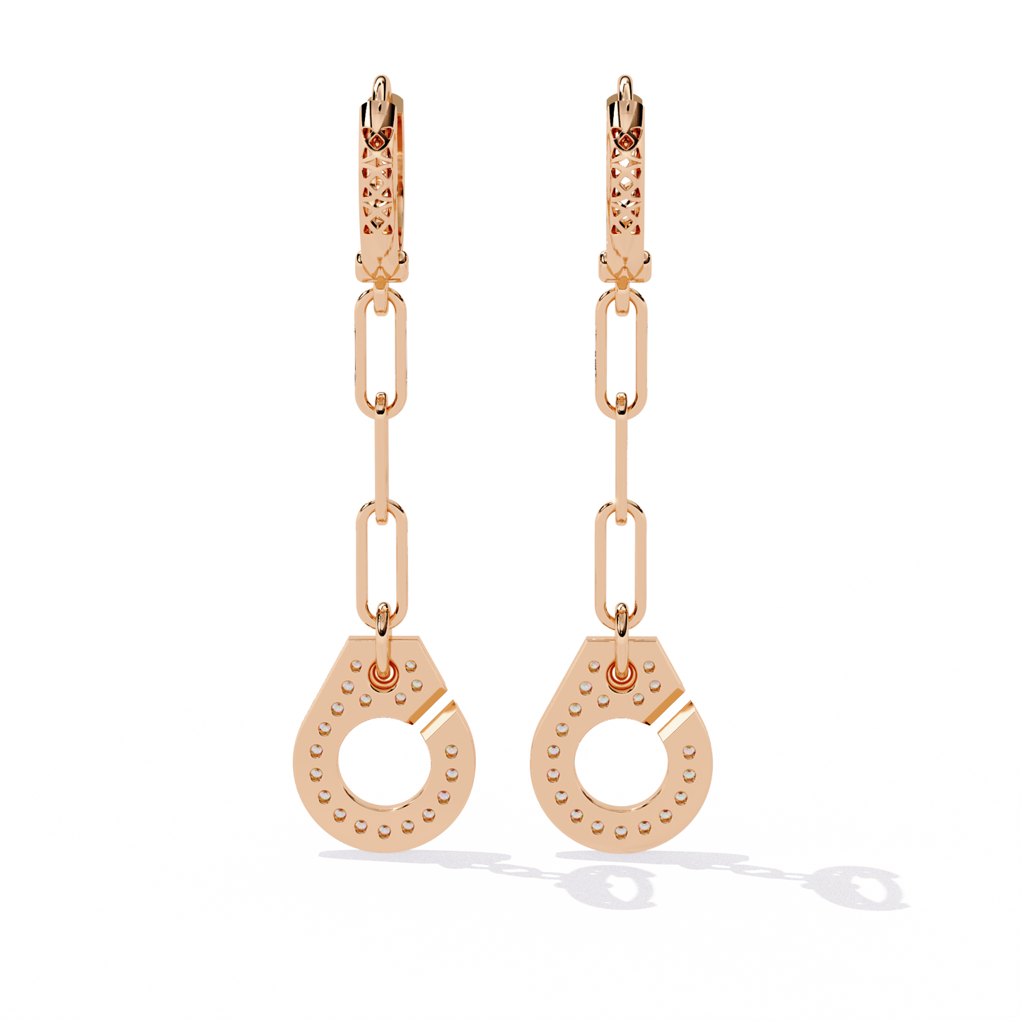 Cufflink Design Drop Earrings