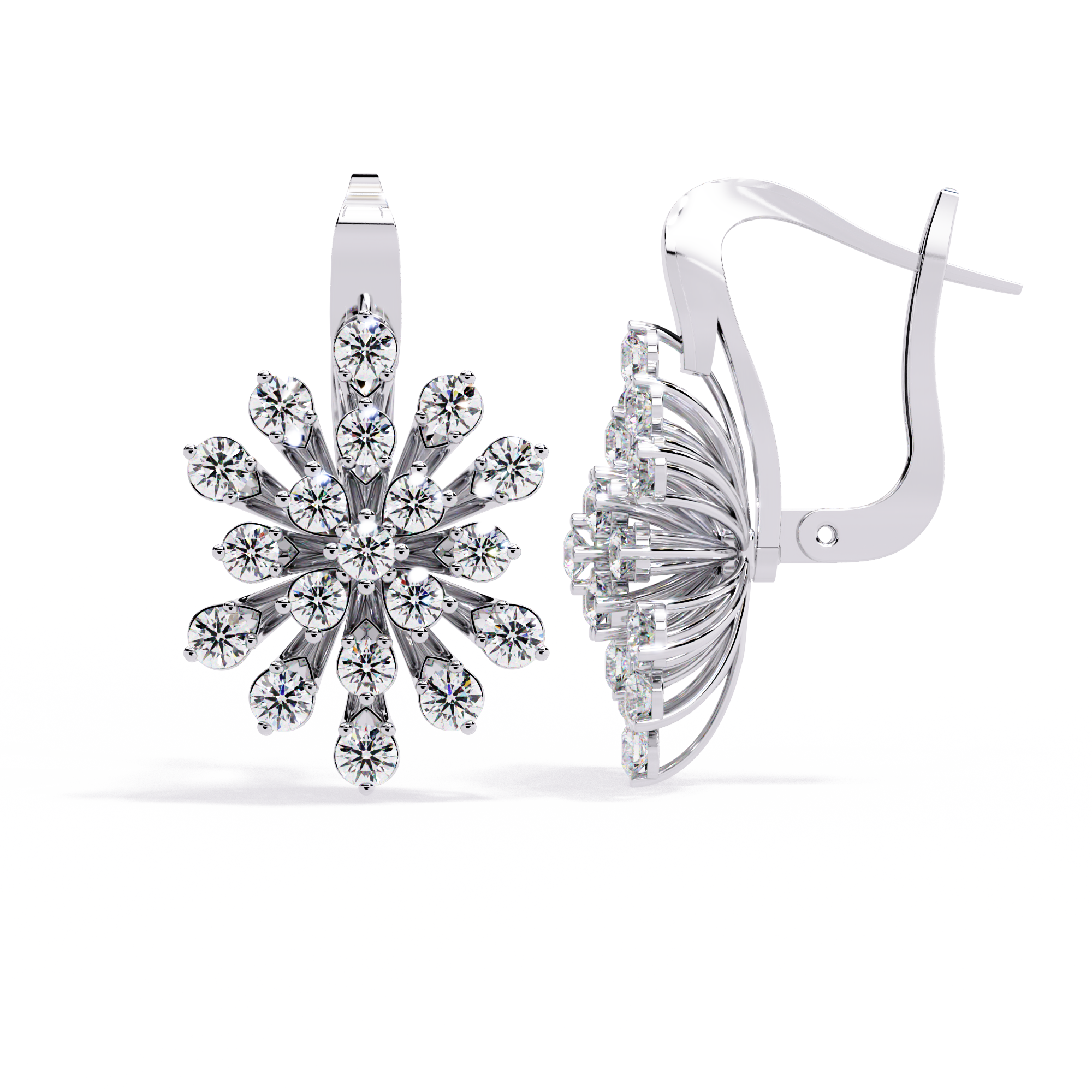 Scatter flower lab grown diamond Fish lock Bali