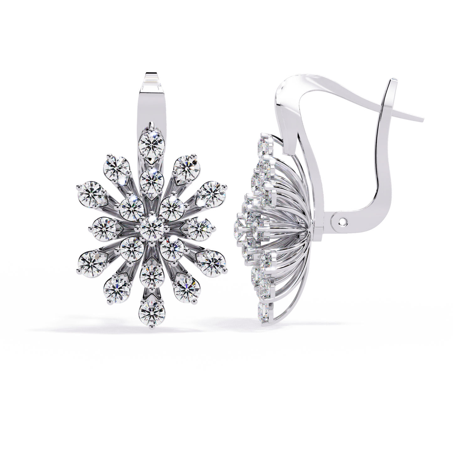 Scatter flower lab grown diamond Fish lock Bali