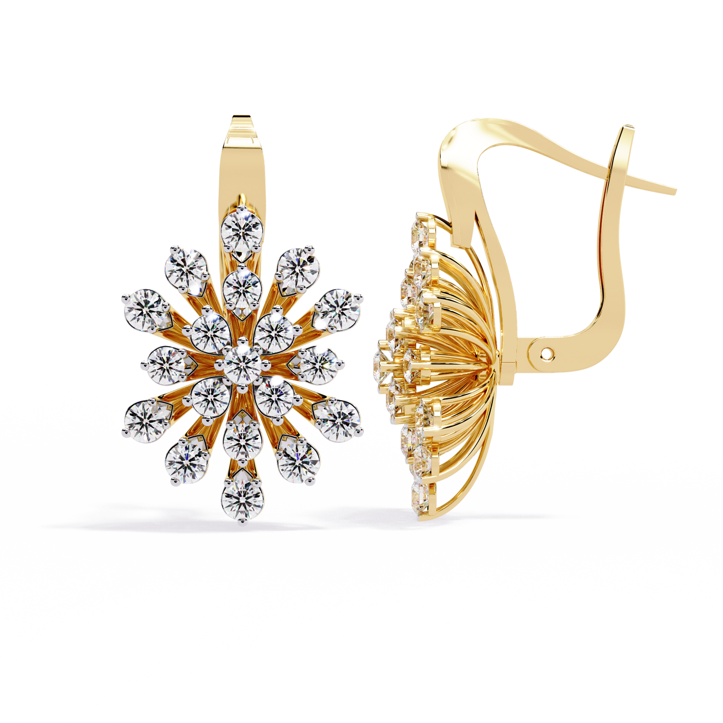 Scatter flower lab grown diamond Fish lock Bali