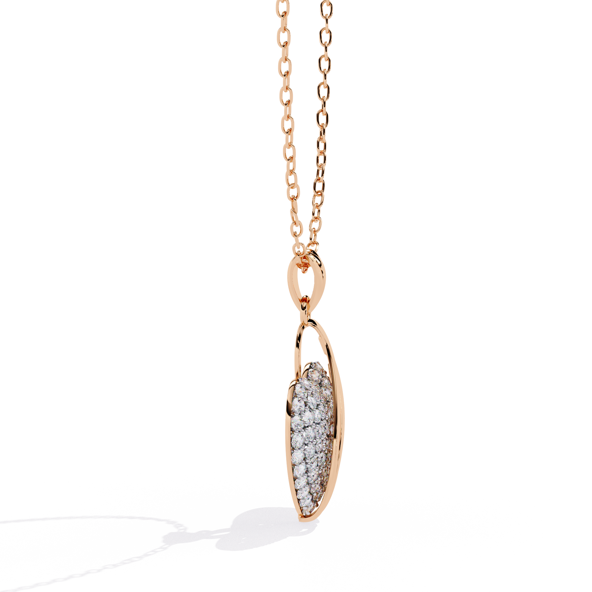 Double Heart Pendant with Lab-Grown Diamonds | Romantic Love Necklace for Her
