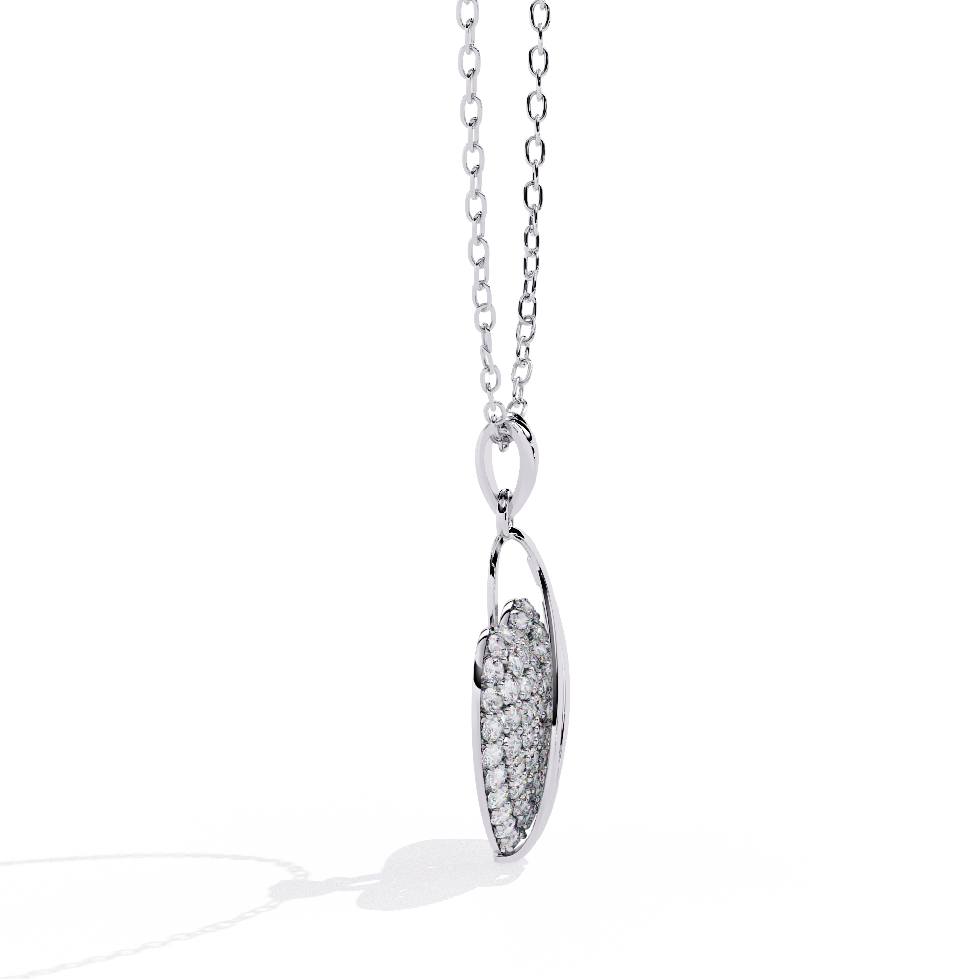 Double Heart Pendant with Lab-Grown Diamonds | Romantic Love Necklace for Her