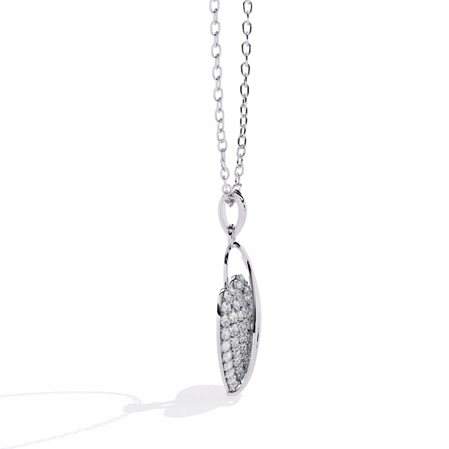 Double Heart Pendant with Lab-Grown Diamonds | Romantic Love Necklace for Her