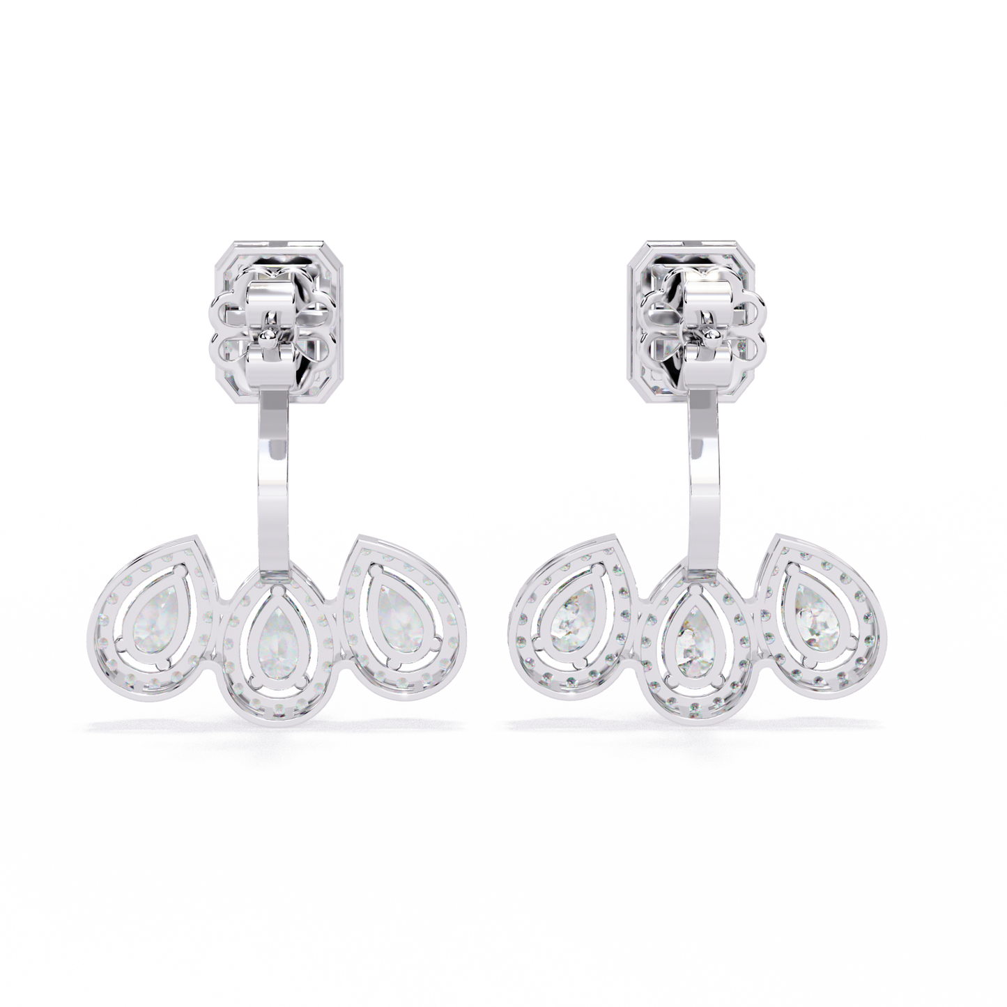 Diamond Studs Earrings | Luxury Pear Cut & Emerald Cut