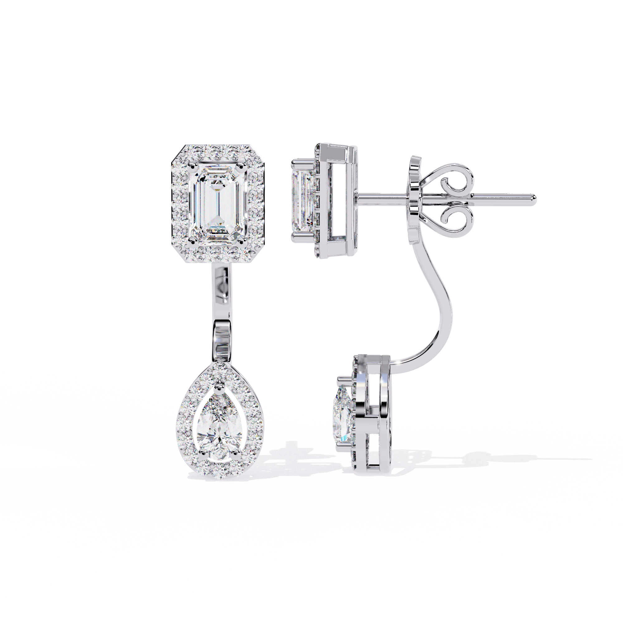 Lab Grown Diamonds Pear Wedding Wear Diamond Earring