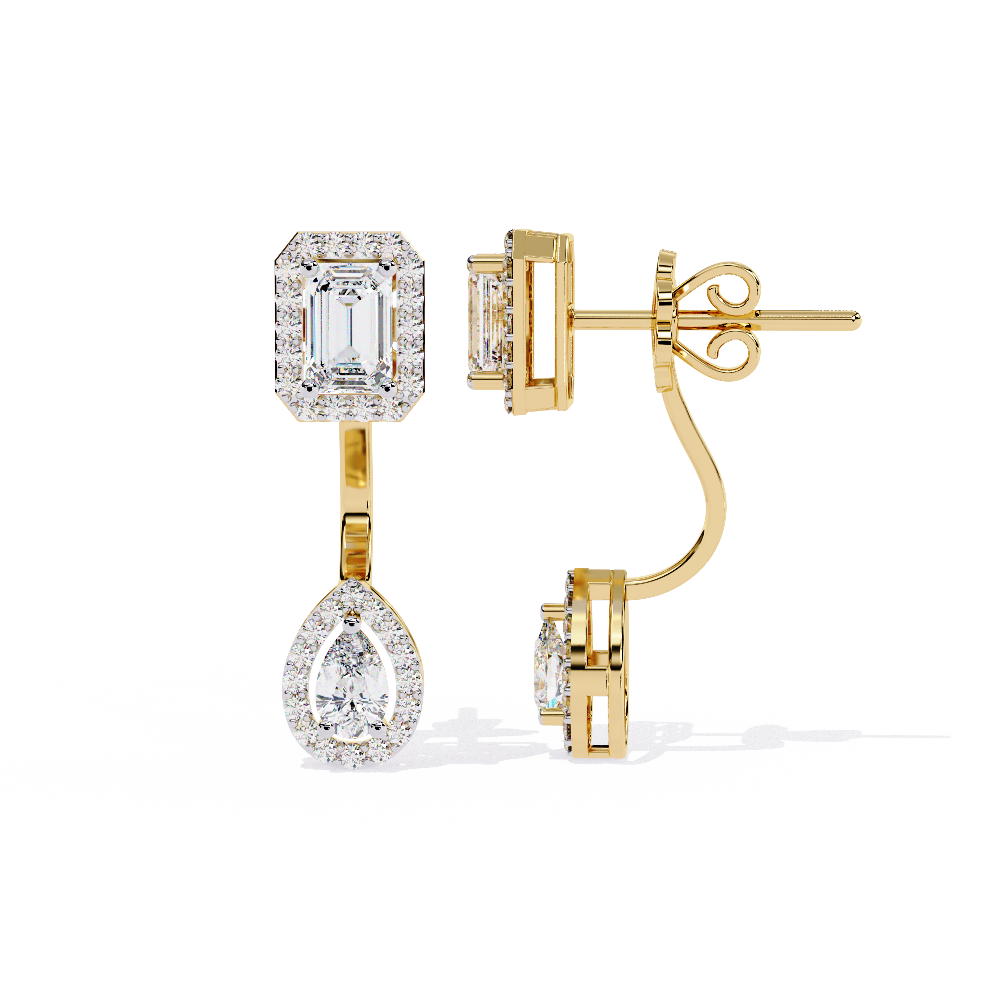 Lab Grown Diamonds Pear Wedding Wear Diamond Earring