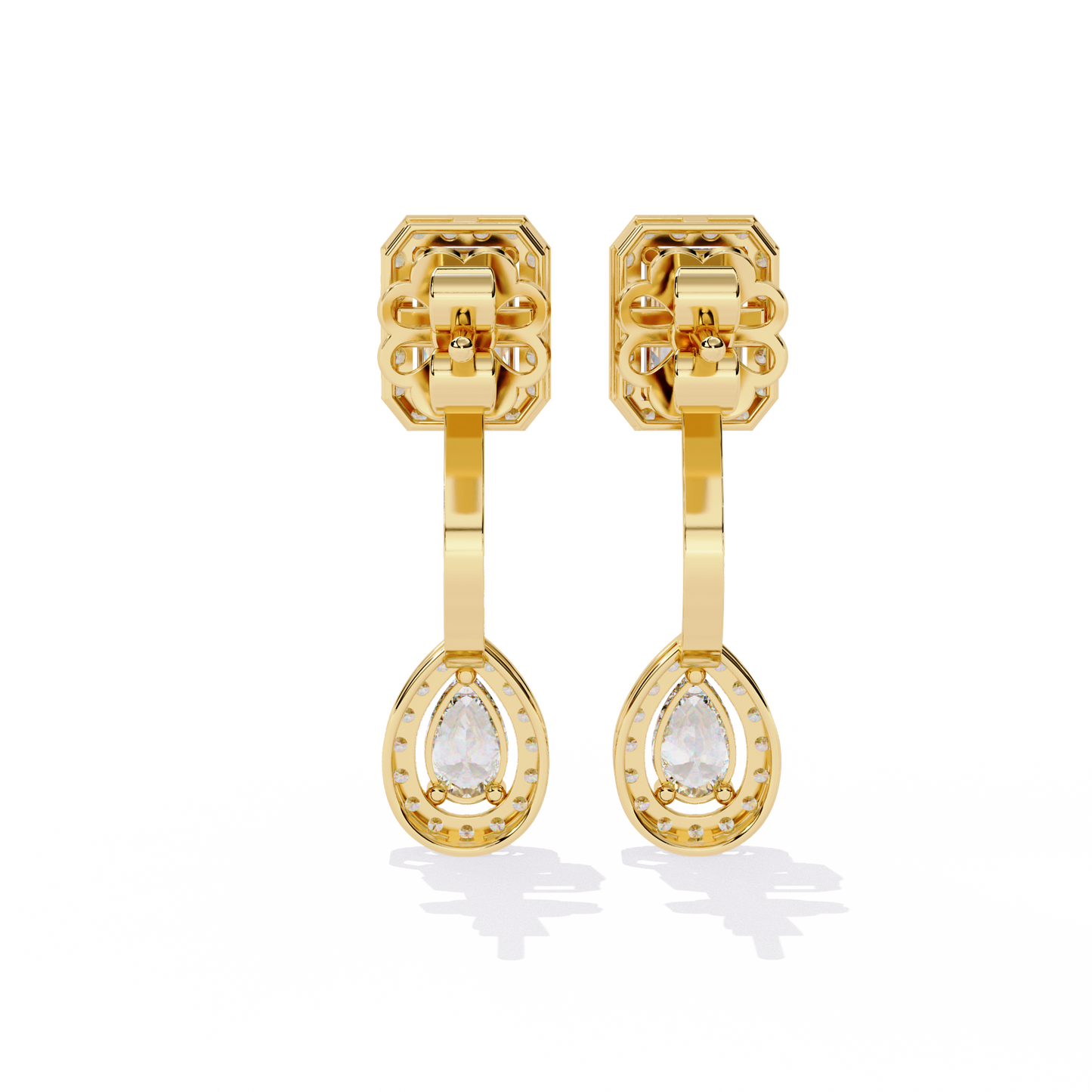 Lab Grown Diamonds Pear Wedding Wear Diamond Earring