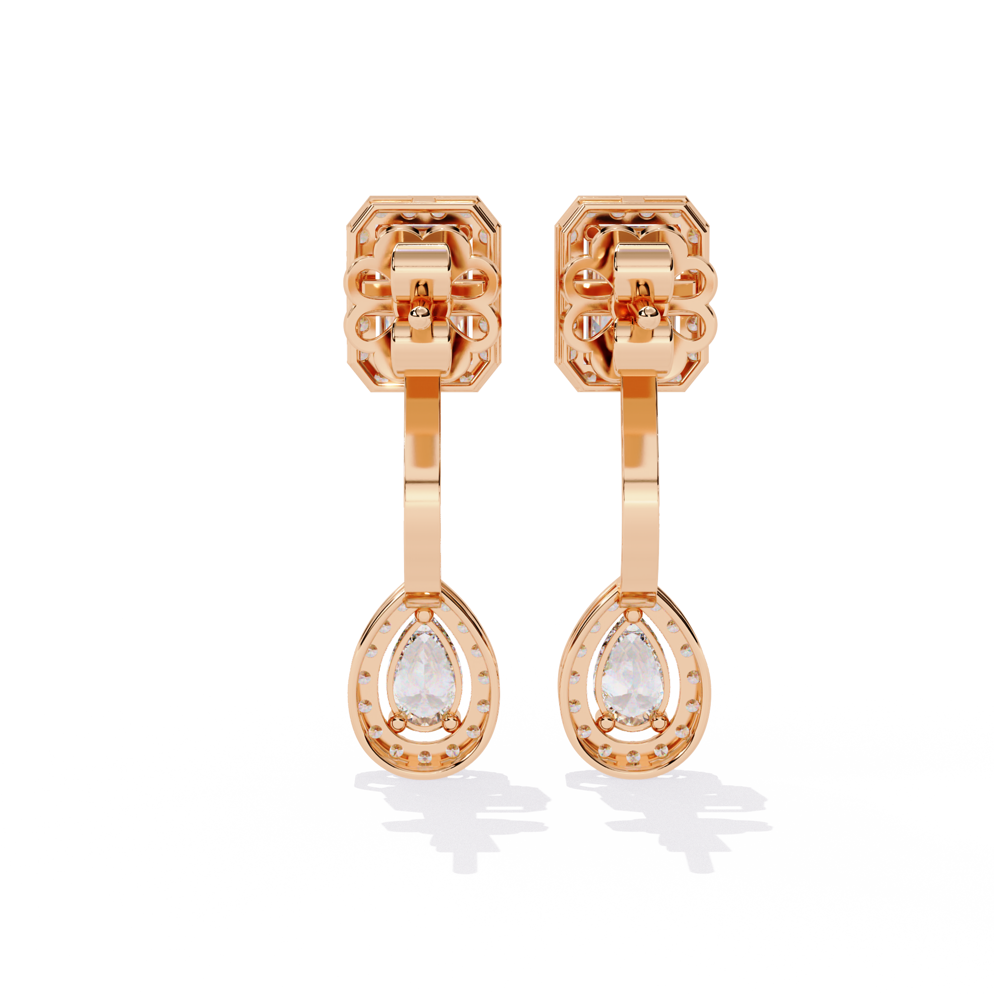 Lab Grown Diamonds Pear Wedding Wear Diamond Earring