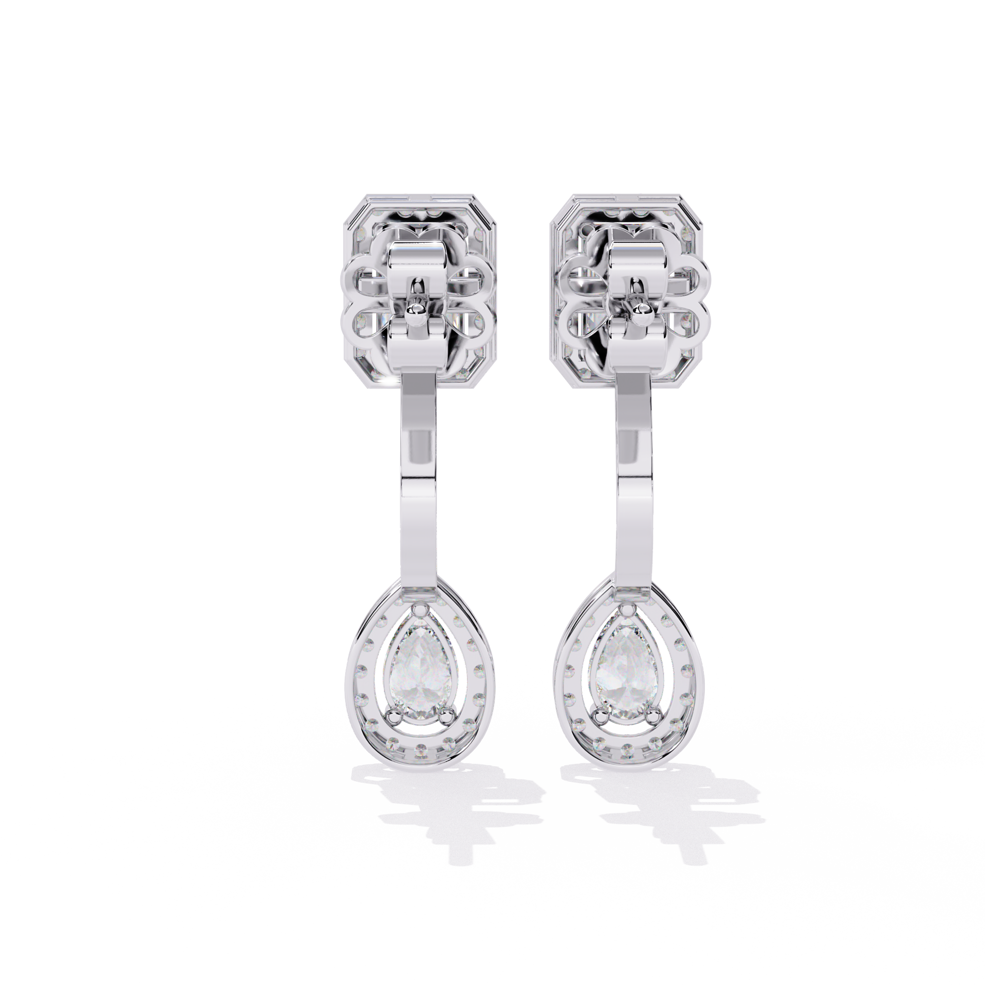 Lab Grown Diamonds Pear Wedding Wear Diamond Earring