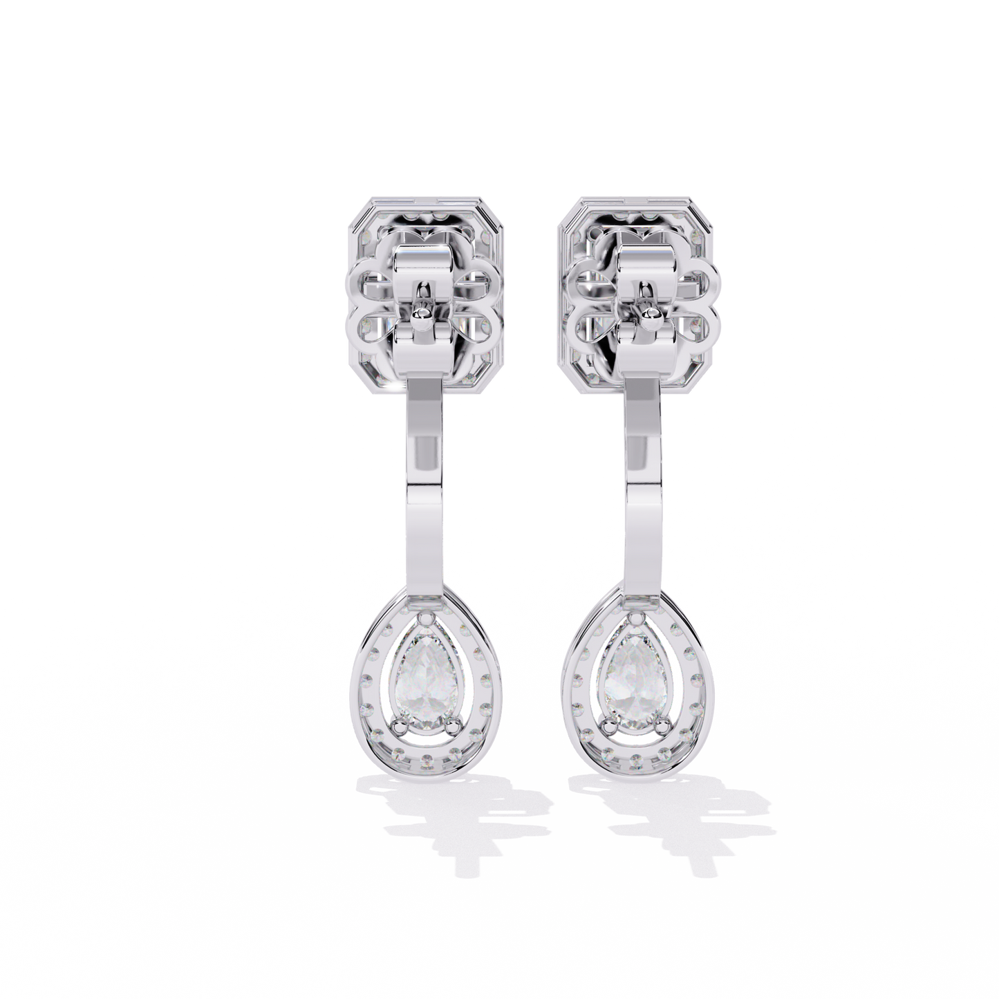 Lab Grown Diamonds Pear Wedding Wear Diamond Earring