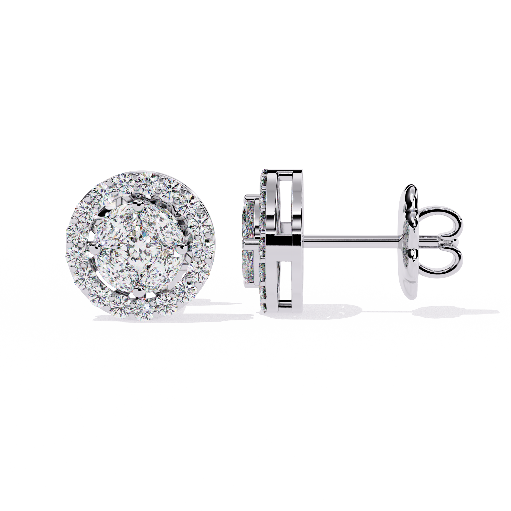Lab Grown Diamonds Round delicate diamond earring