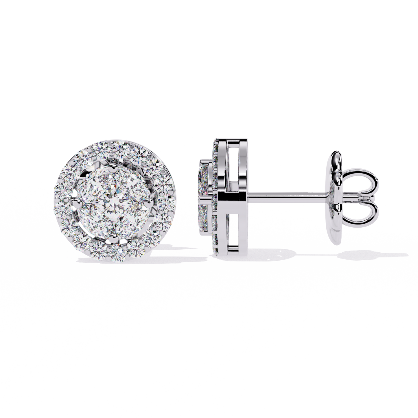 Lab Grown Diamonds Round delicate diamond earring