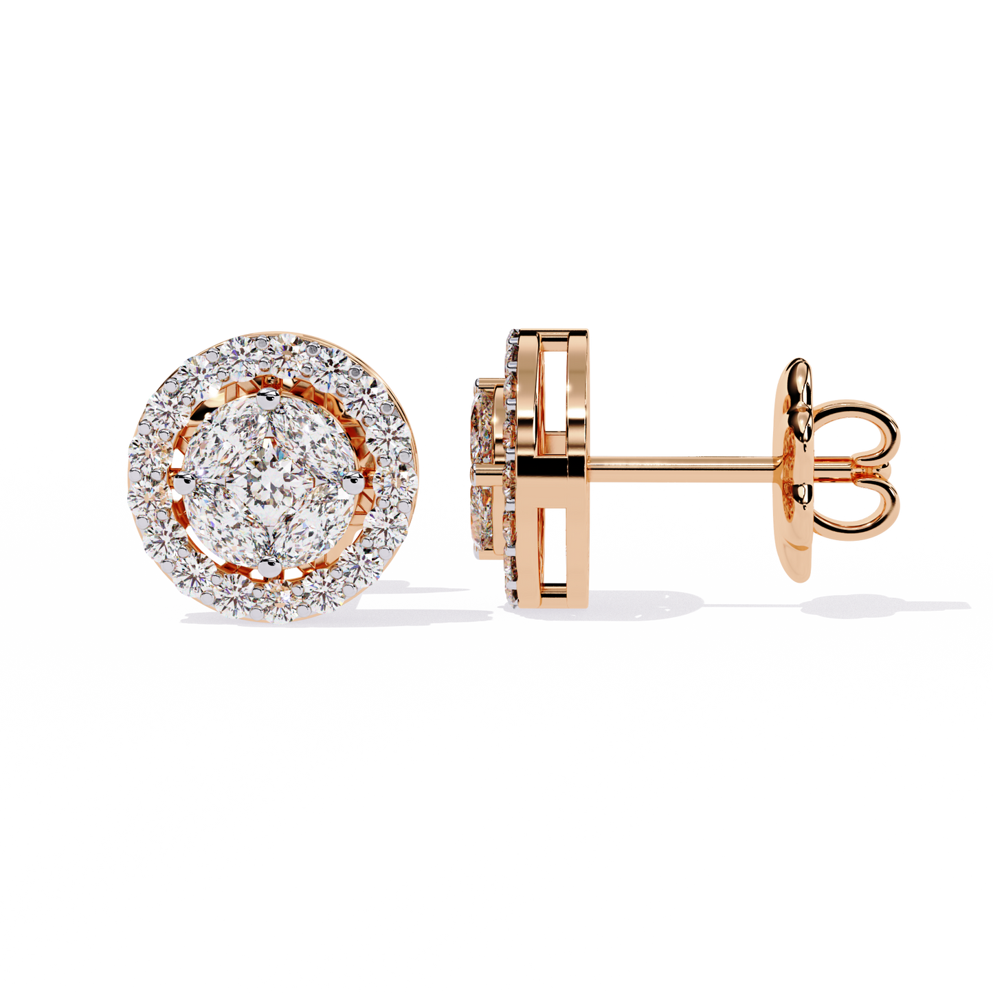 Lab Grown Diamonds Round delicate diamond earring