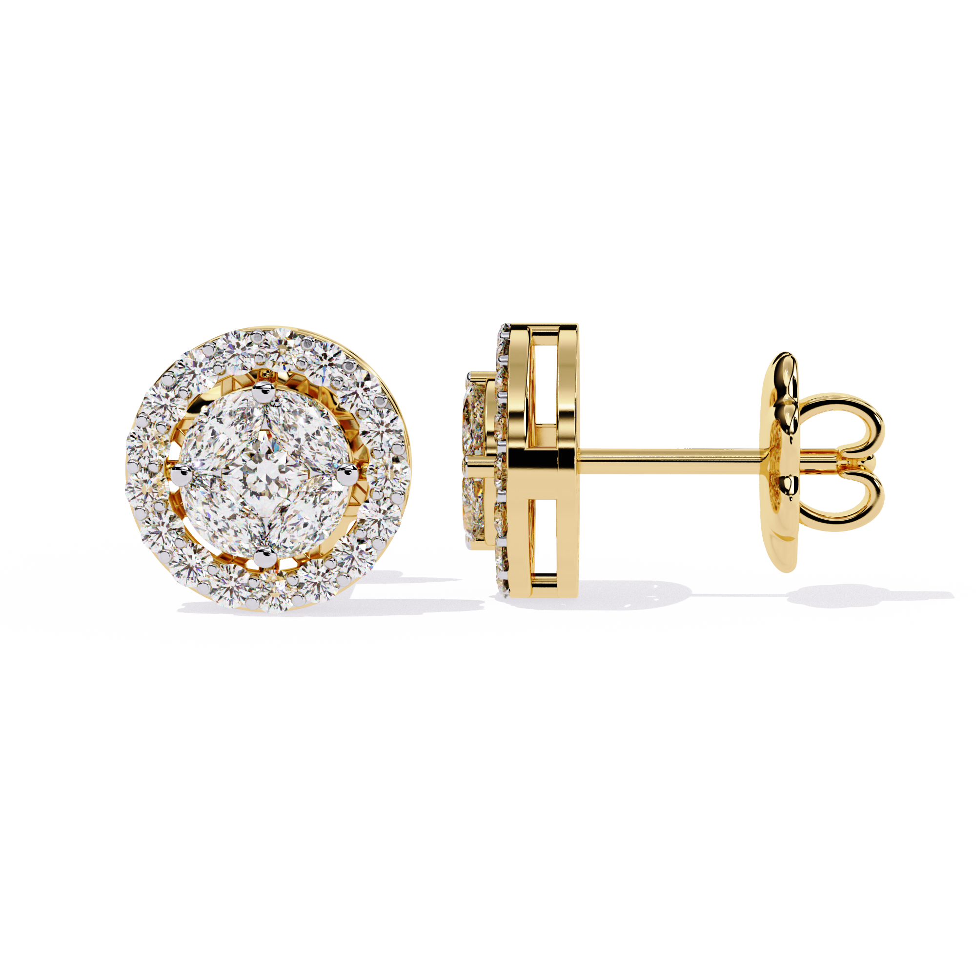 Lab Grown Diamonds Round delicate diamond earring