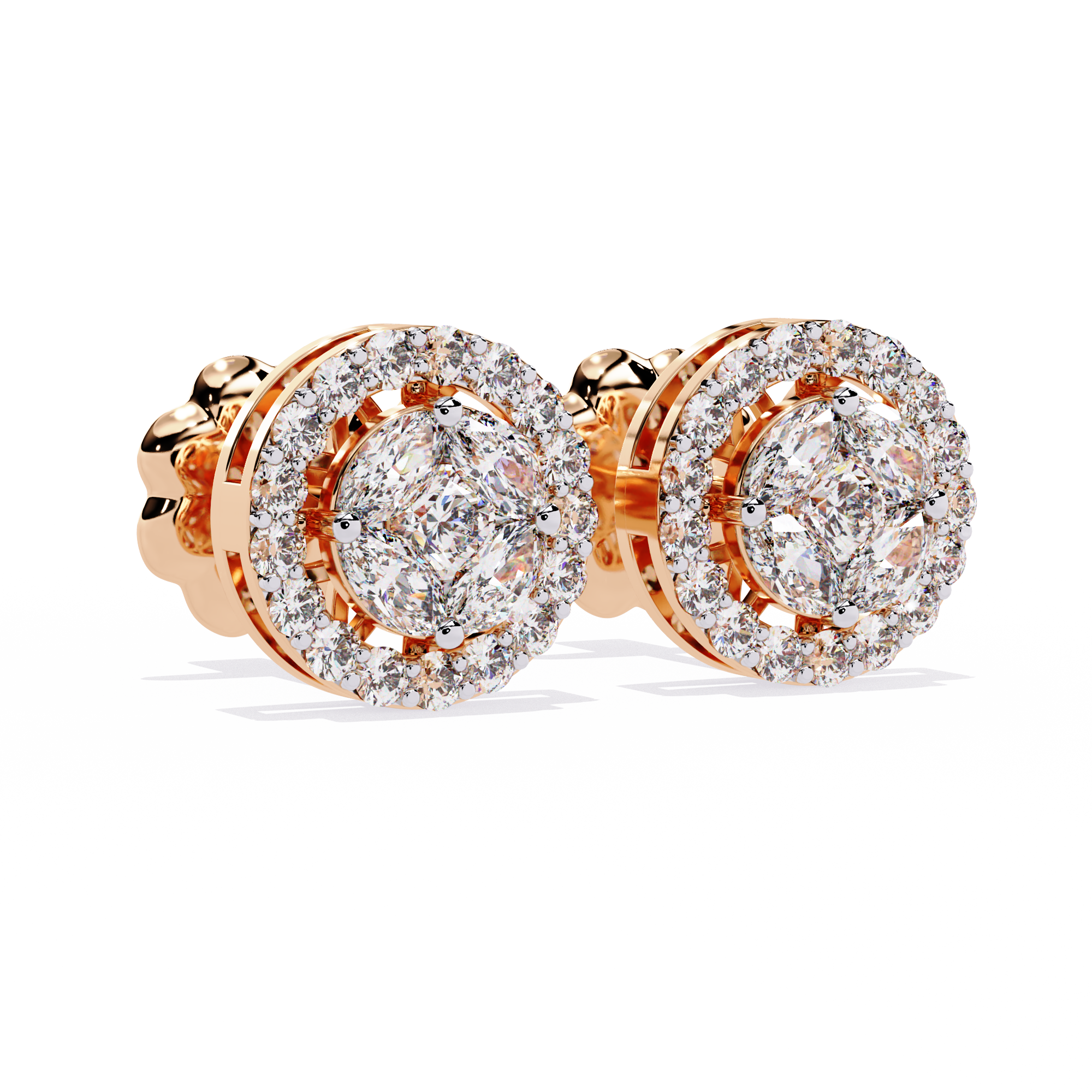 Lab Grown Diamonds Round delicate diamond earring