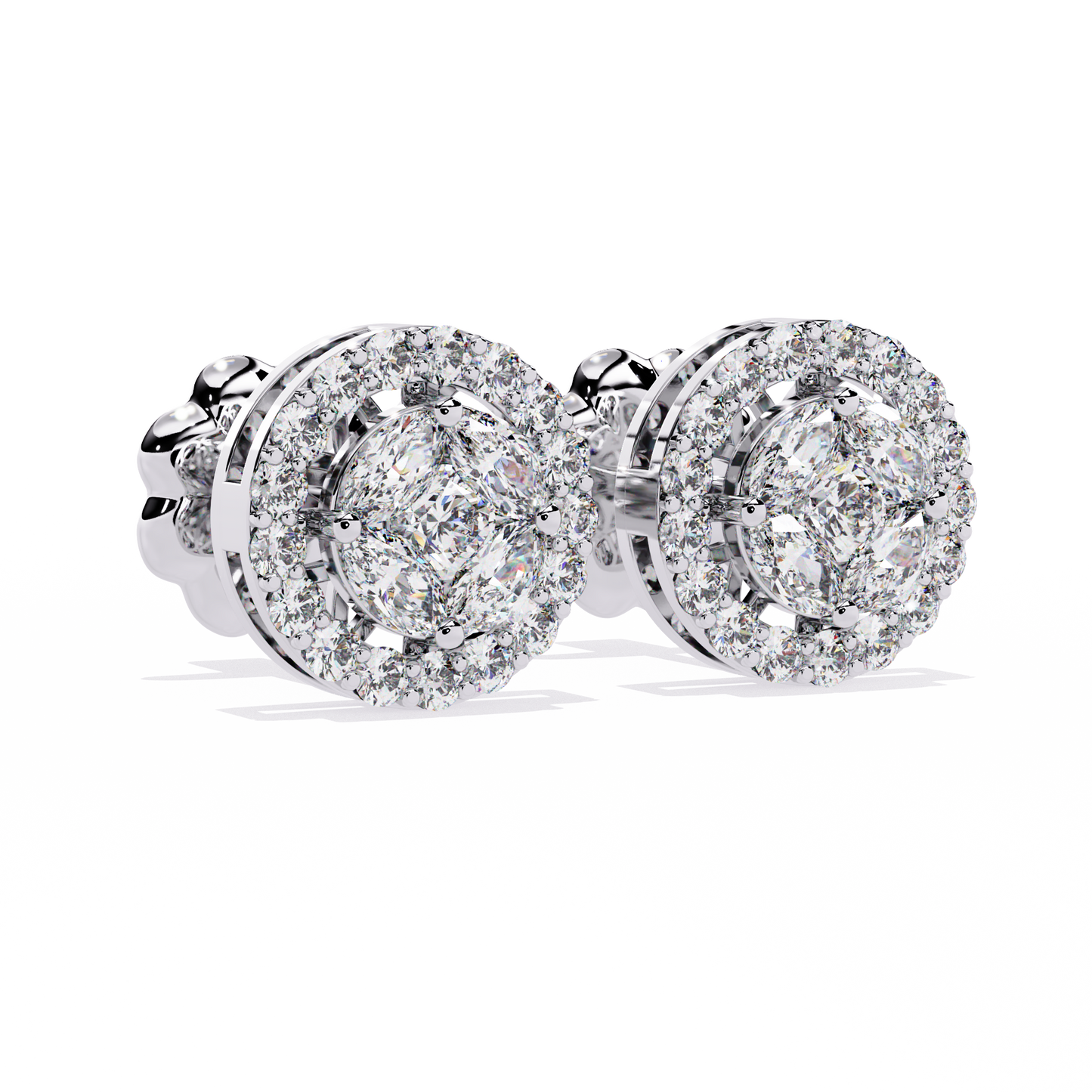 Lab Grown Diamonds Round delicate diamond earring