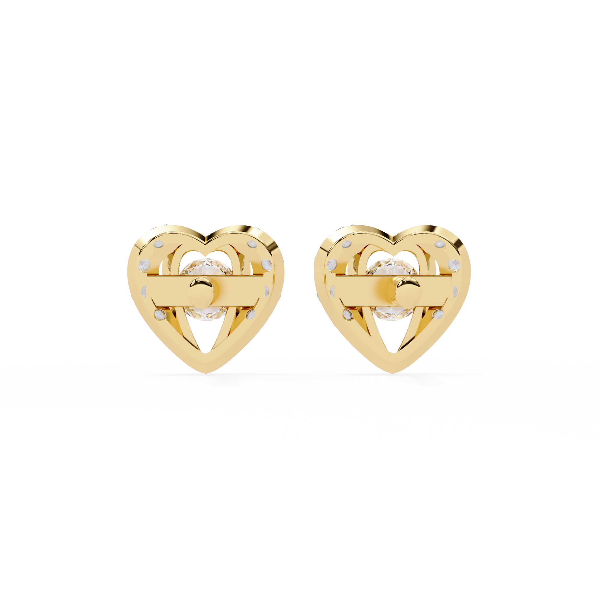 Classic Heart Cluster Lab Grown Diamond Earrings