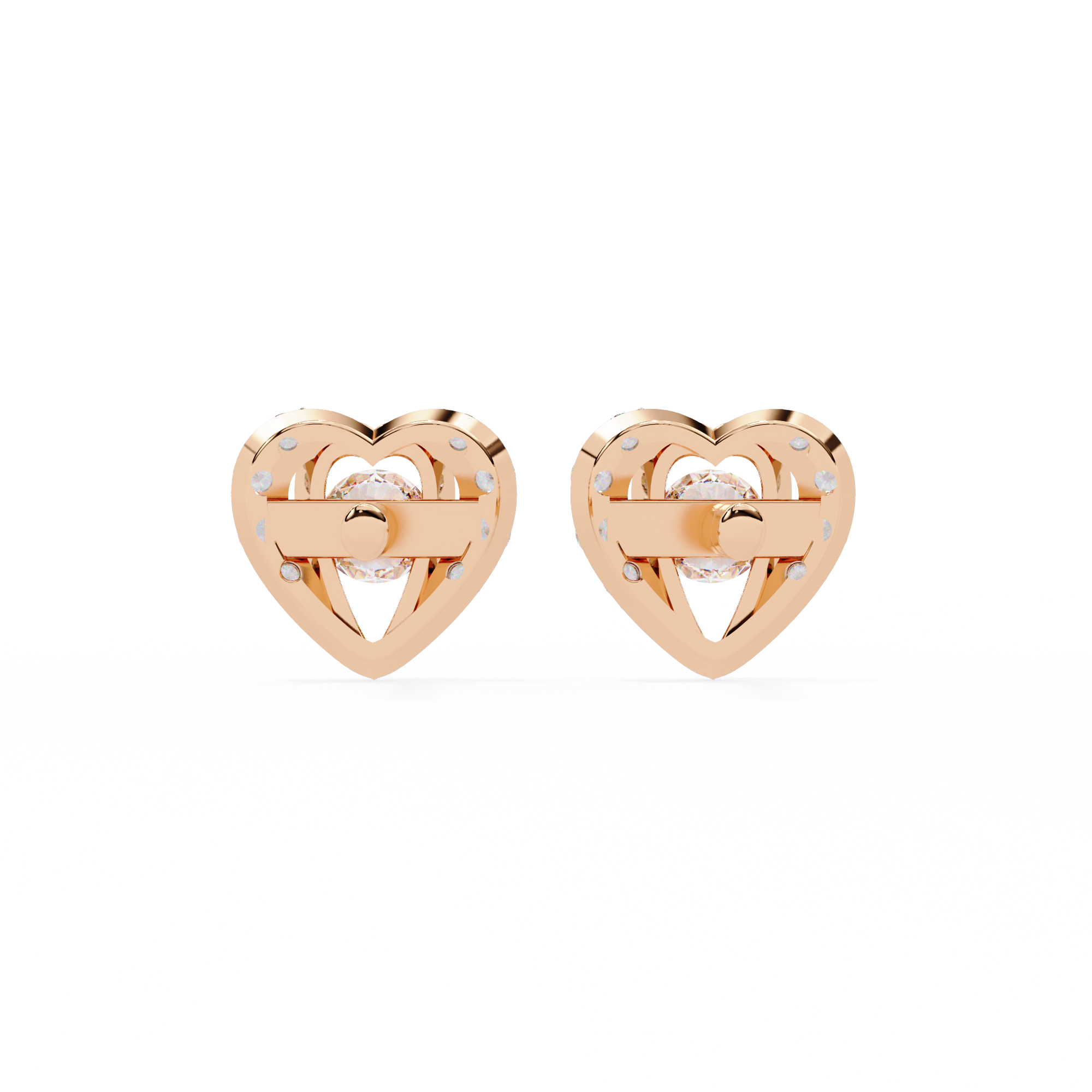 Classic Heart Cluster Lab Grown Diamond Earrings