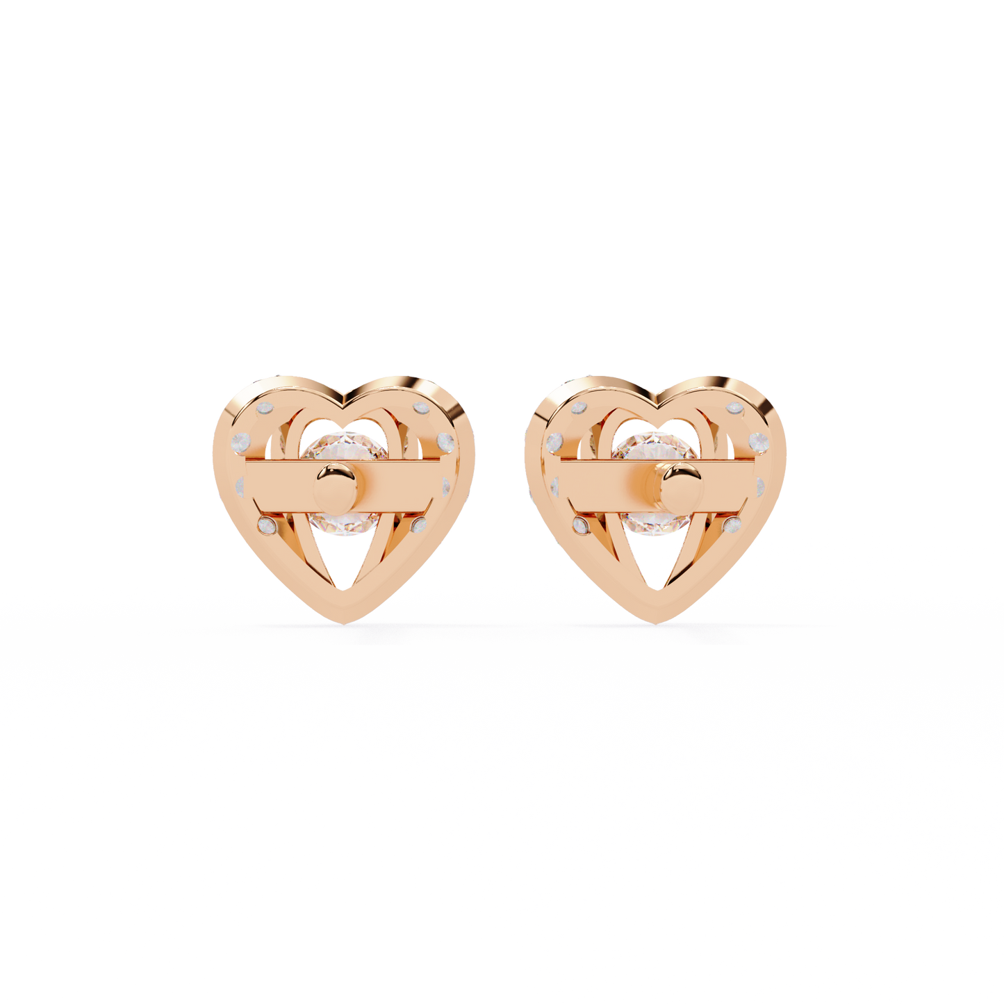Classic Heart Cluster Lab Grown Diamond Earrings