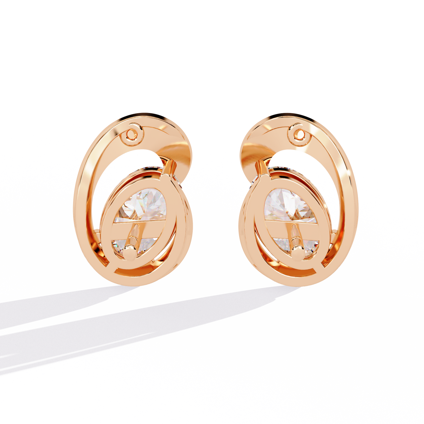 Oval Cut Diamond Earrings