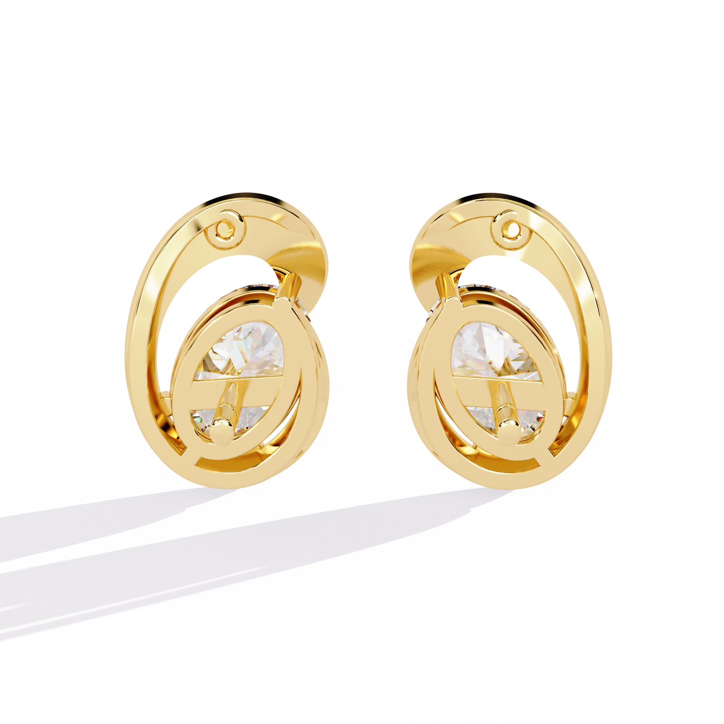 Oval Cut Diamond Earrings