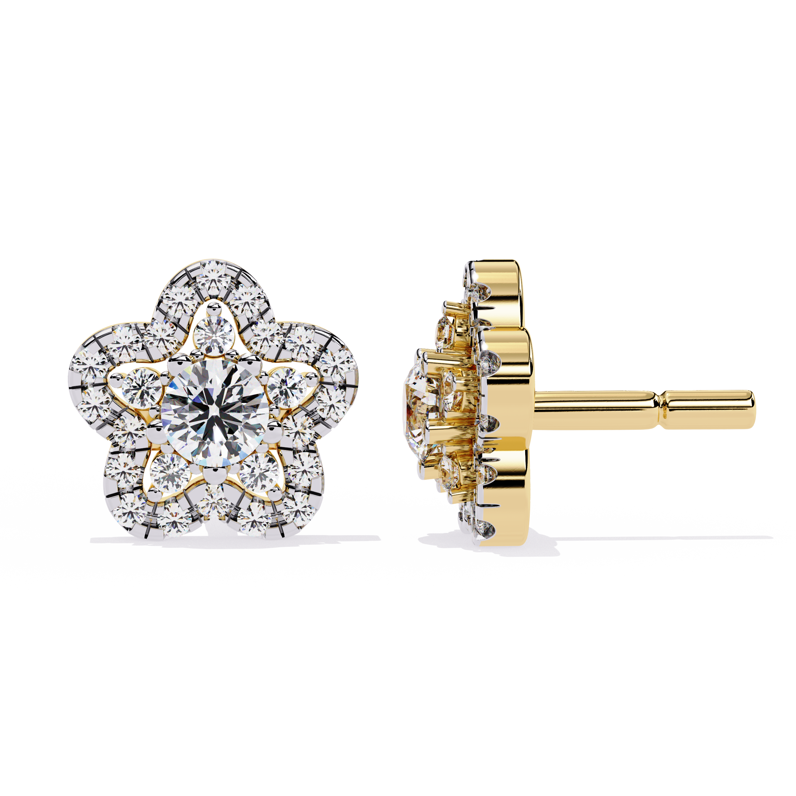 Lab Grown Diamond Studs Round Stone
