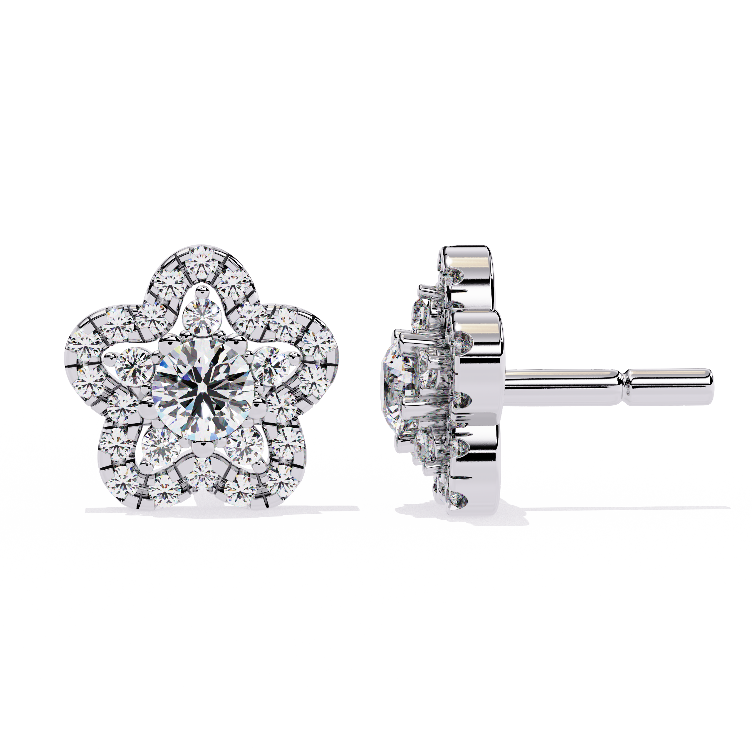 Lab Grown Diamond Studs Round Stone