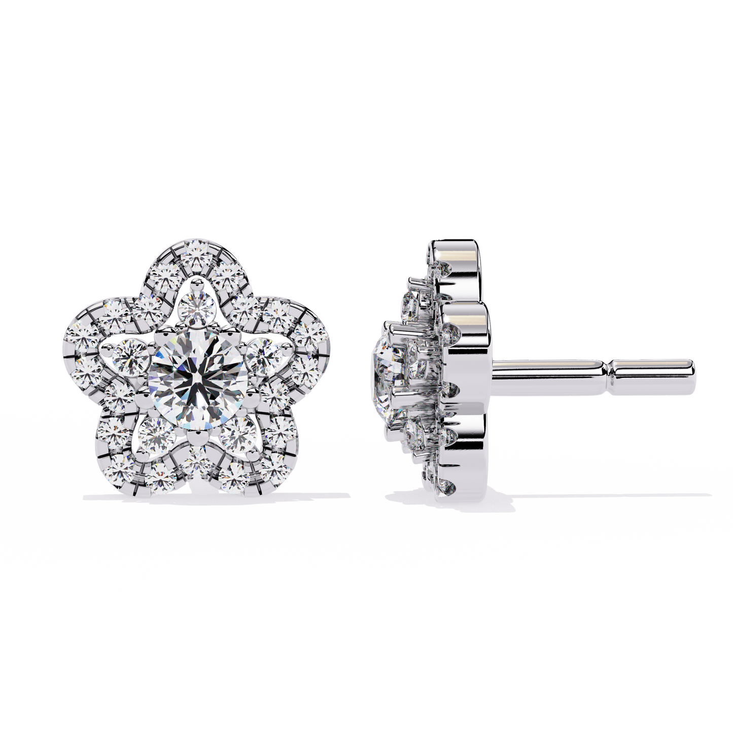 Lab Grown Diamond Studs Round Stone