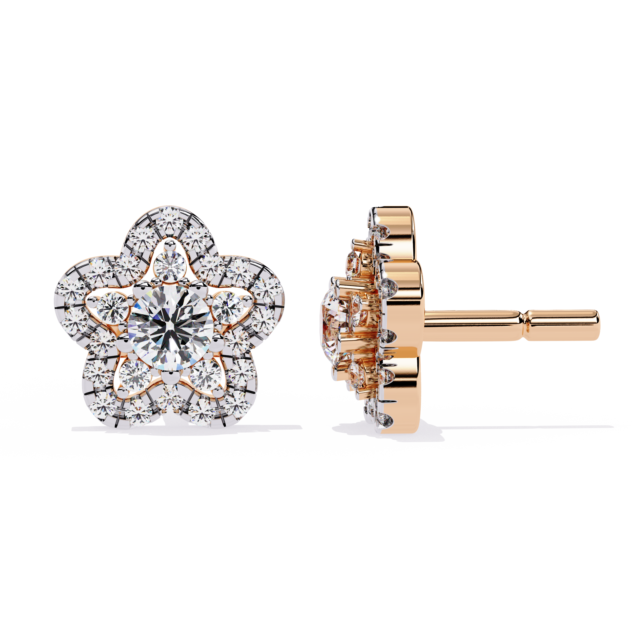 Lab Grown Diamond Studs Round Stone