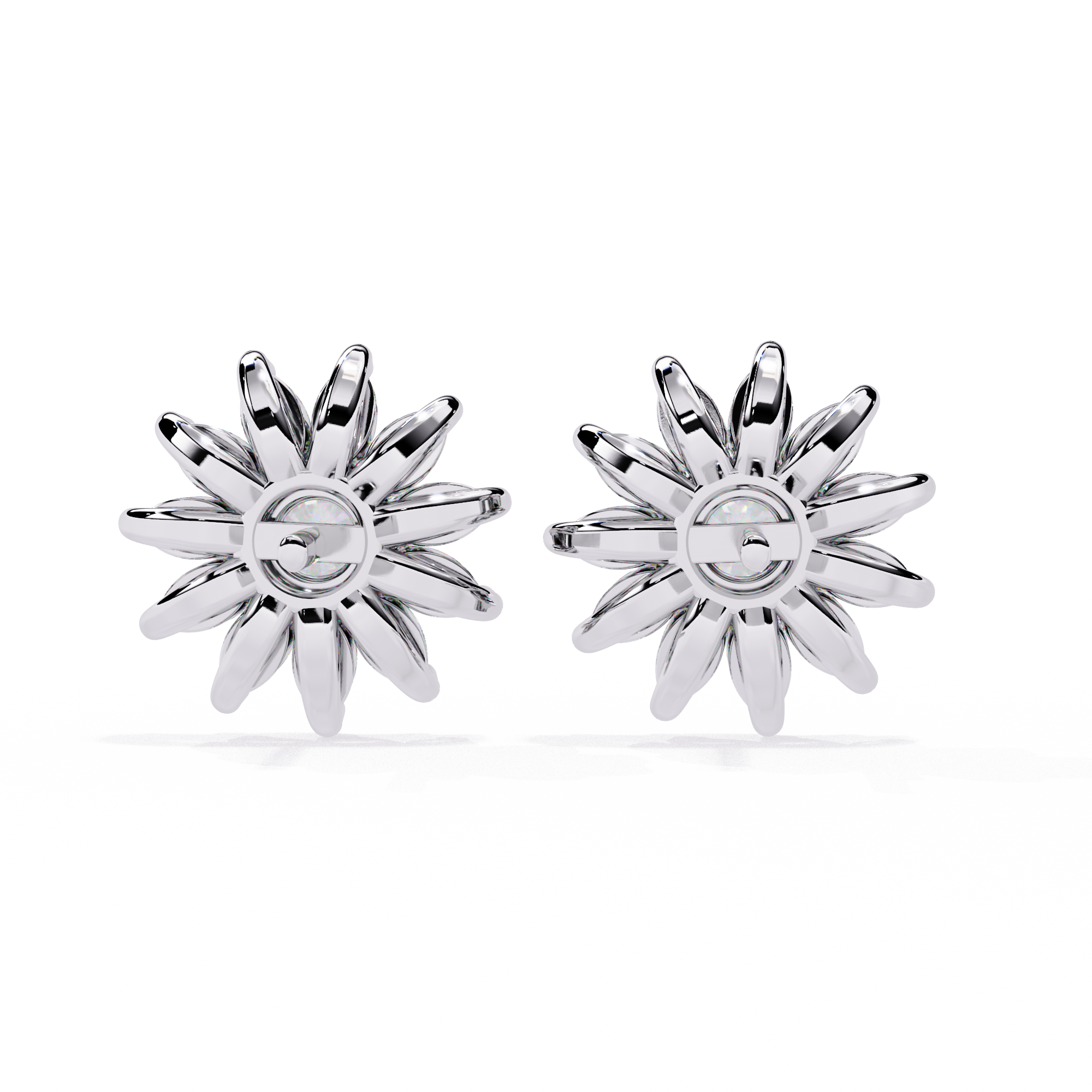 Party Wear Lab Grown Diamonds Gold Twilight Gleam Earrings