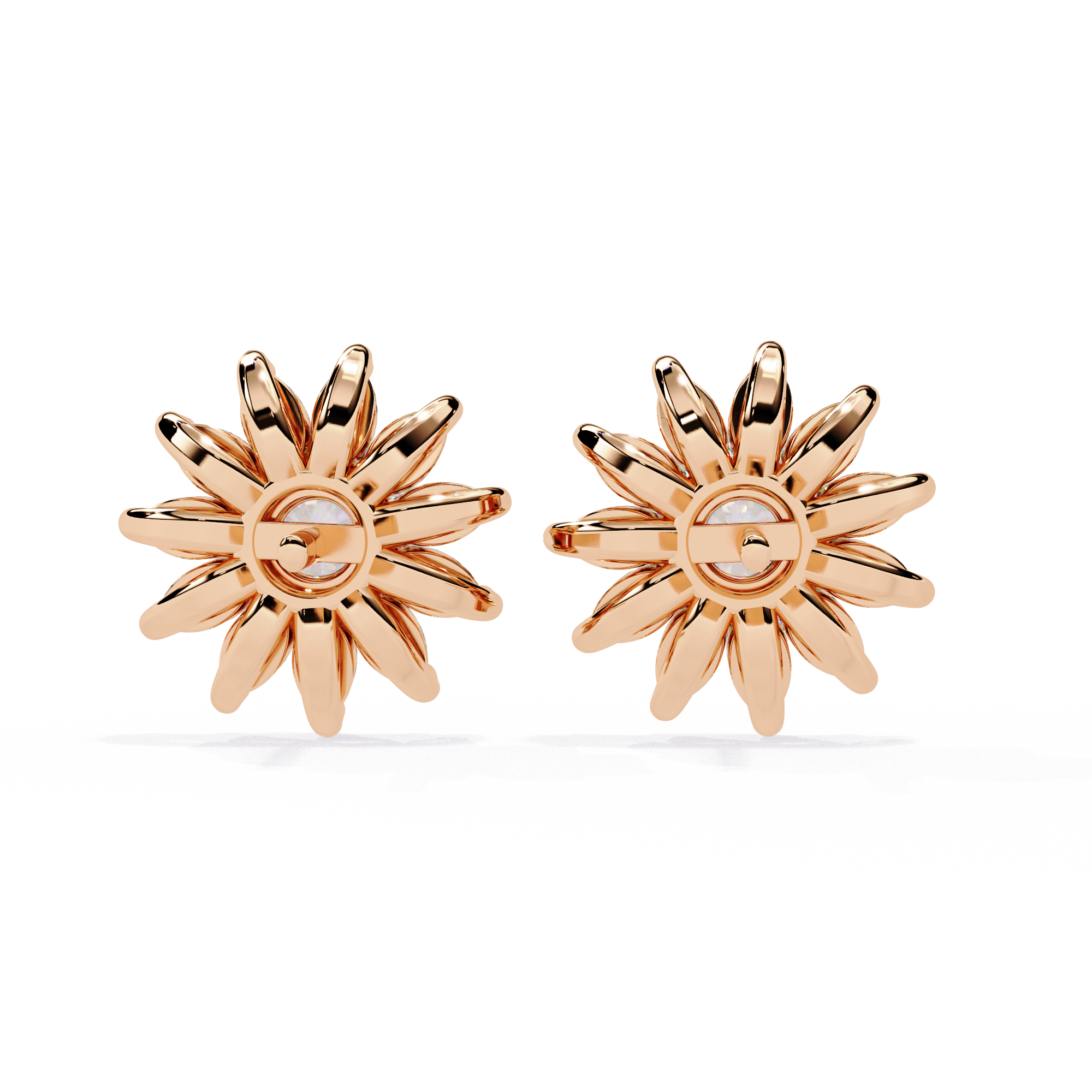 Party Wear Lab Grown Diamonds Gold Twilight Gleam Earrings