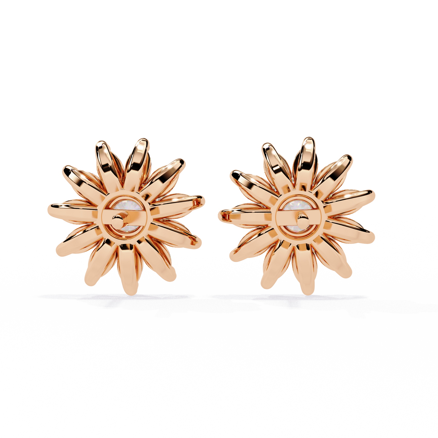 Party Wear Lab Grown Diamonds Gold Twilight Gleam Earrings