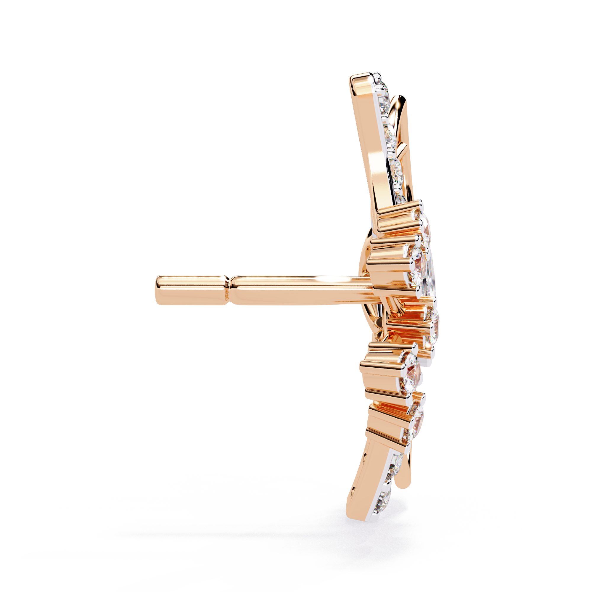Flying Wings Diamond Stud Earrings