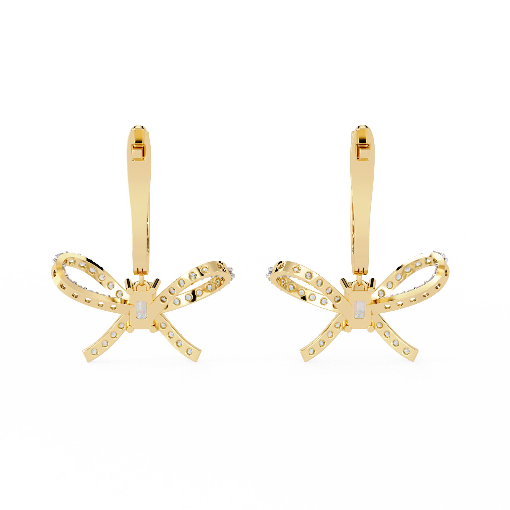 Tiny Bow Stud Earrings | Bow-inspired Lab-grown Diamond