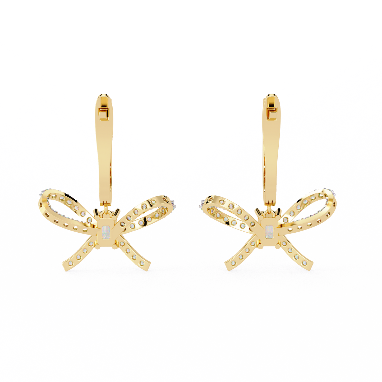 Tiny Bow Stud Earrings | Bow-inspired Lab-grown Diamond