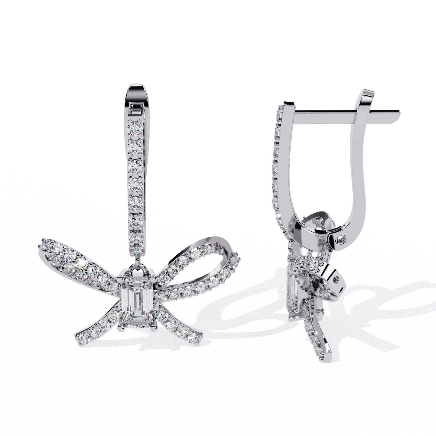 Tiny Bow Stud Earrings | Bow-inspired Lab-grown Diamond